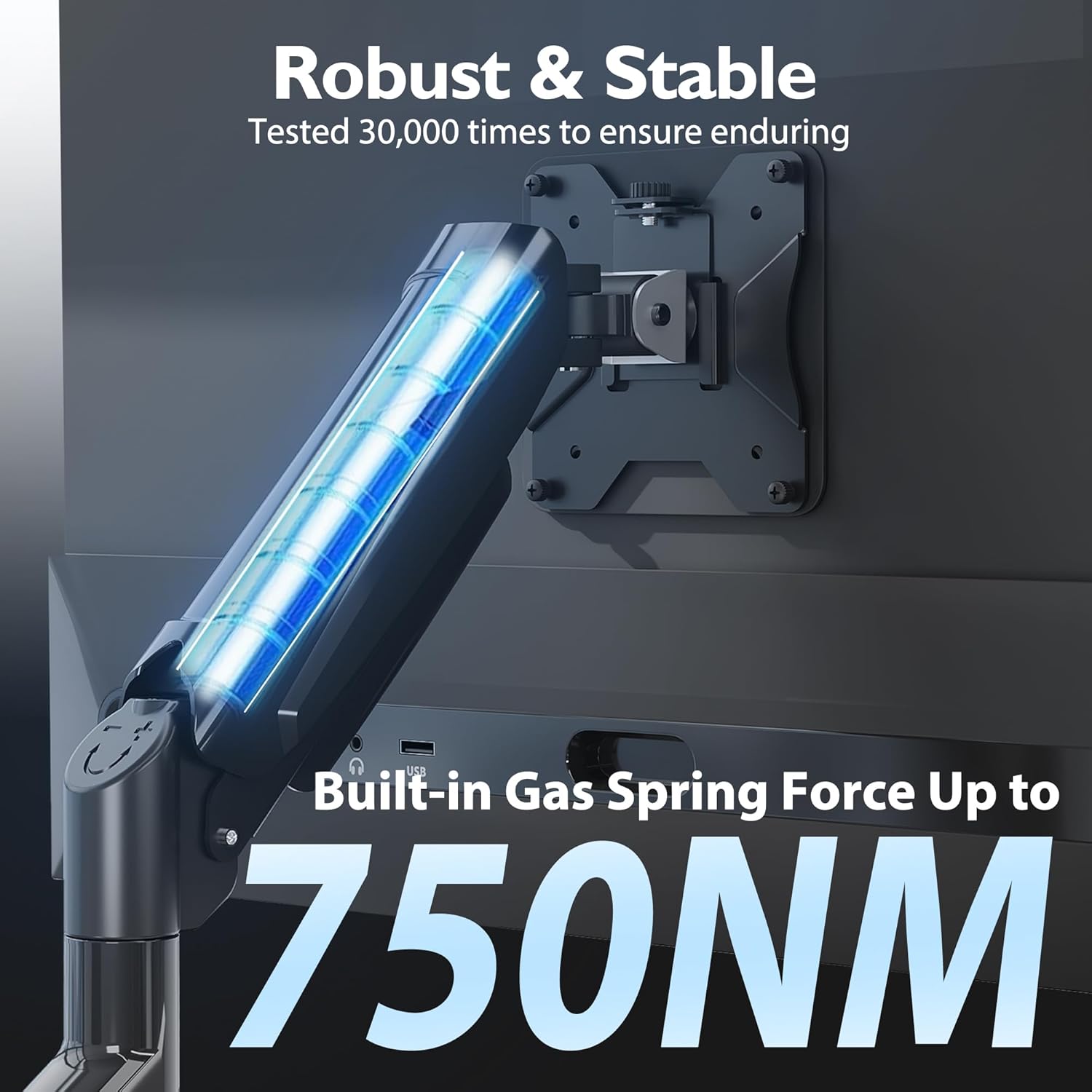 Bontec Supporto Monitor Braccio Regolabile 13"-32" - immagine 3