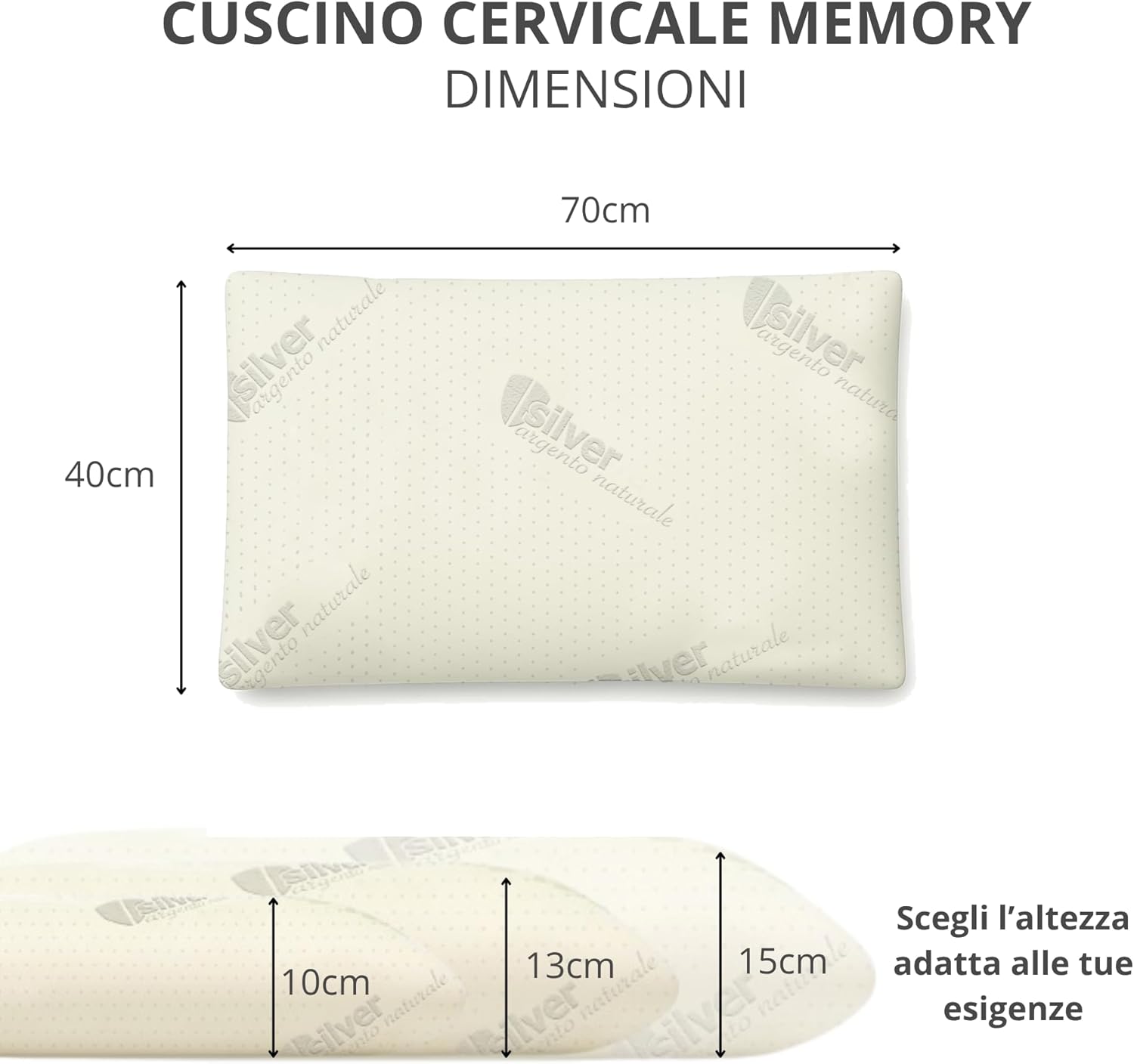 Cuscino in Memory Foam Ergonomico 13 cm - immagine 1