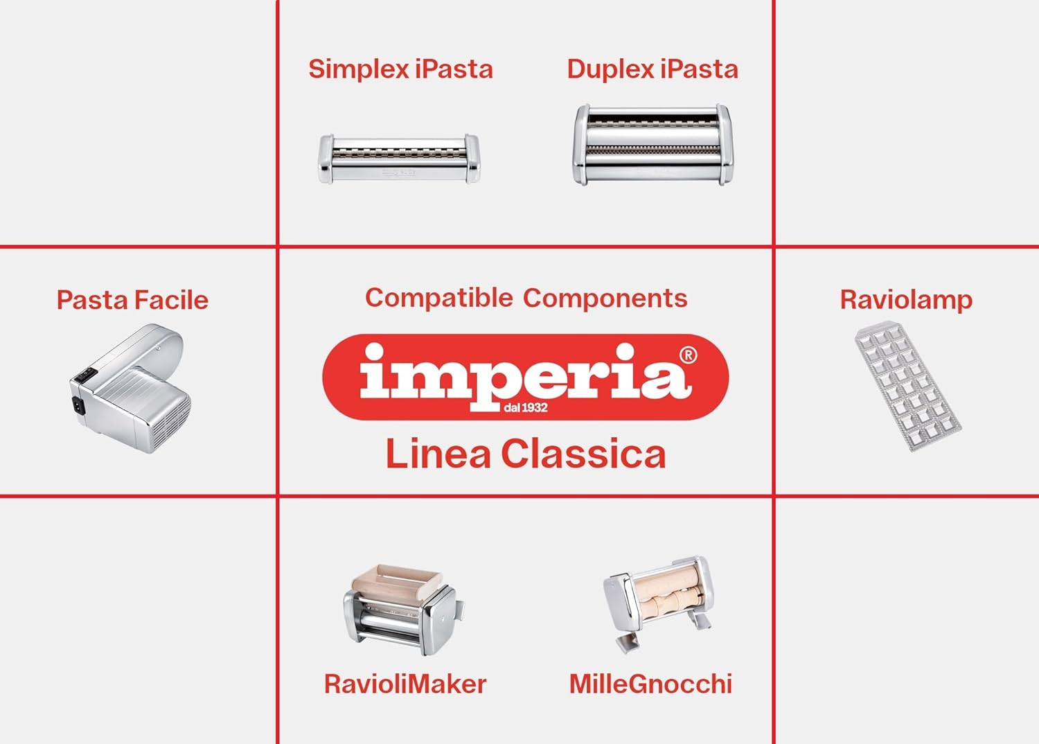 Imperia IPasta Classica - Macchina per Pasta Fresca, Crema - immagine 6