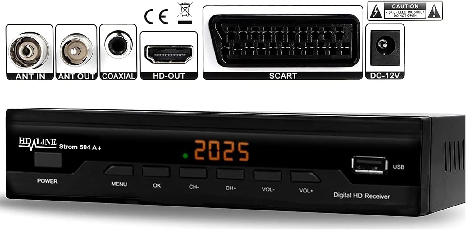 STROM 504 A+ - Decoder Digitale Terrestre DVB T2 HD, Nero - immagine 7