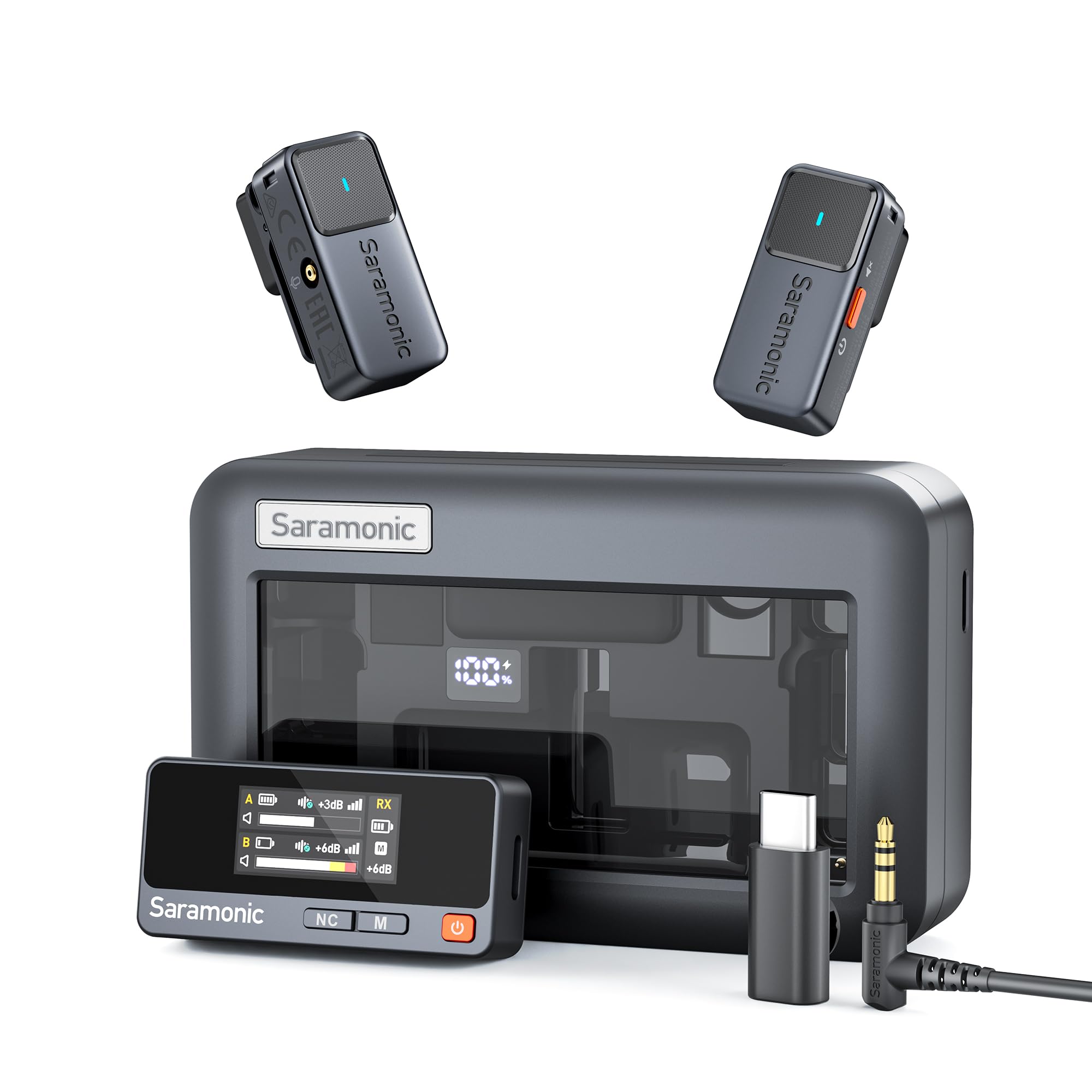 Saramonic Microfono Lavalier Wireless 2TX + USB-C RX