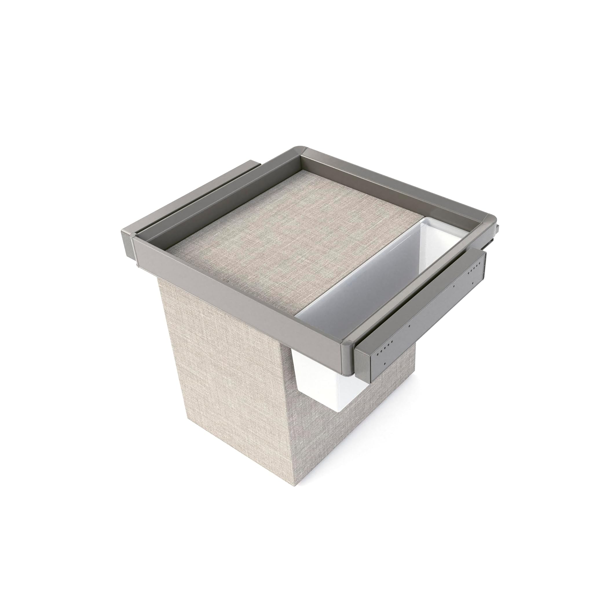 Emuca Kit Portapantaloni 7 Aste e Cesto Portabiancheria