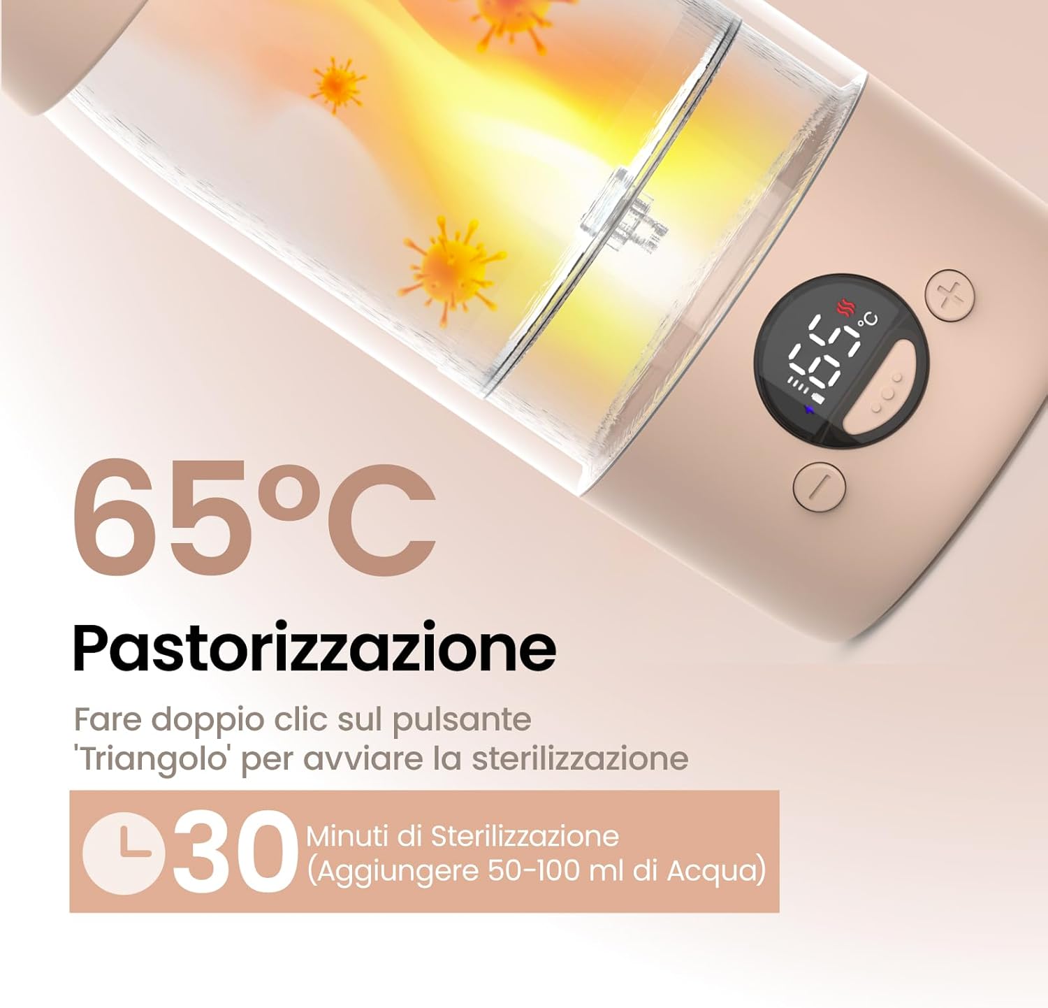 Scaldabiberon Portatile Ricaricabile USB 500ml - immagine 4