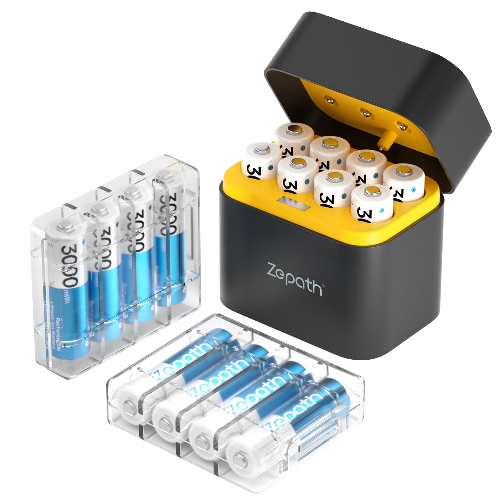 Zepath 16 Batterie Litio AA Ricaricabili 3000mWh