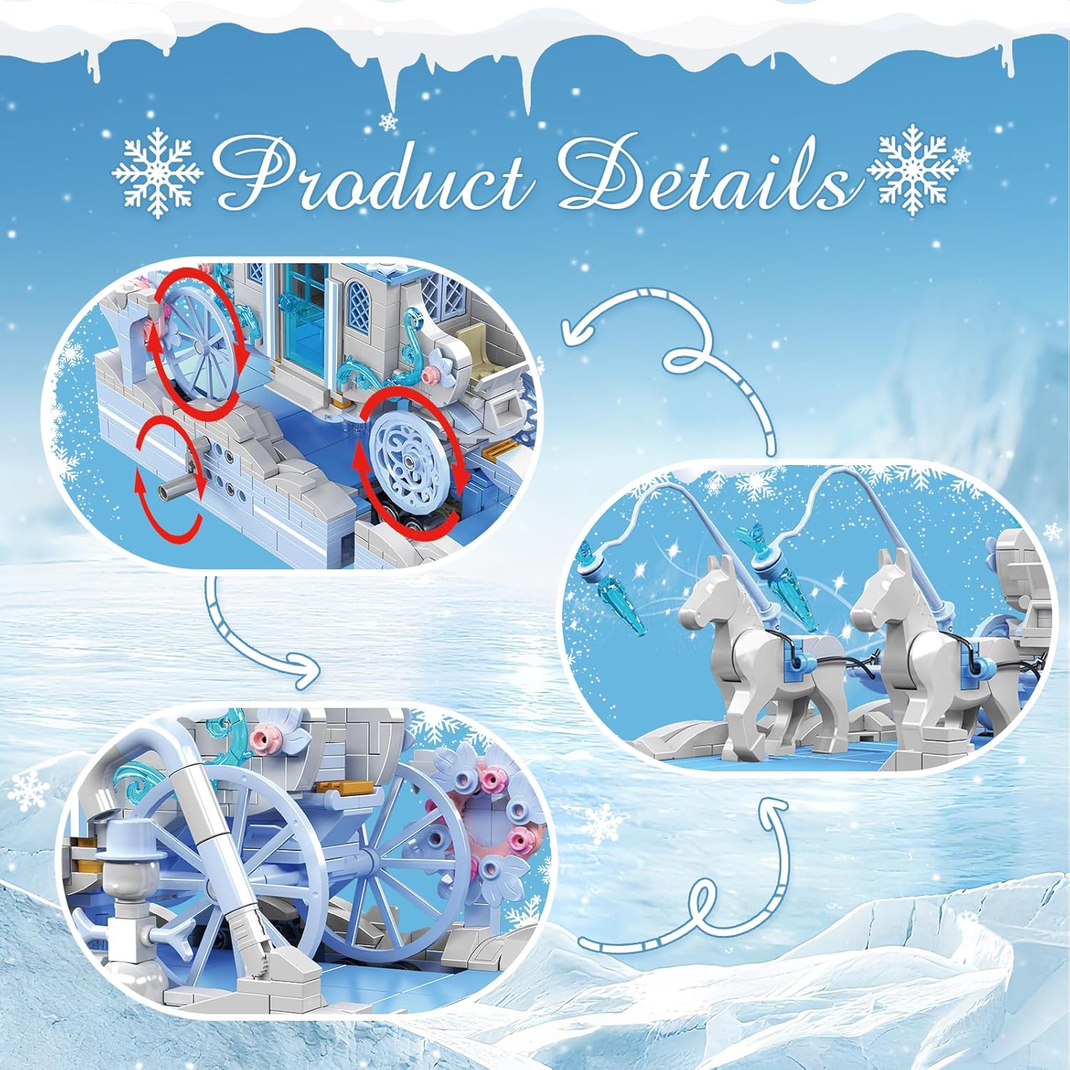 Sosuy Set Costruzione Biancaneve - Giocattolo STEM - immagine 4