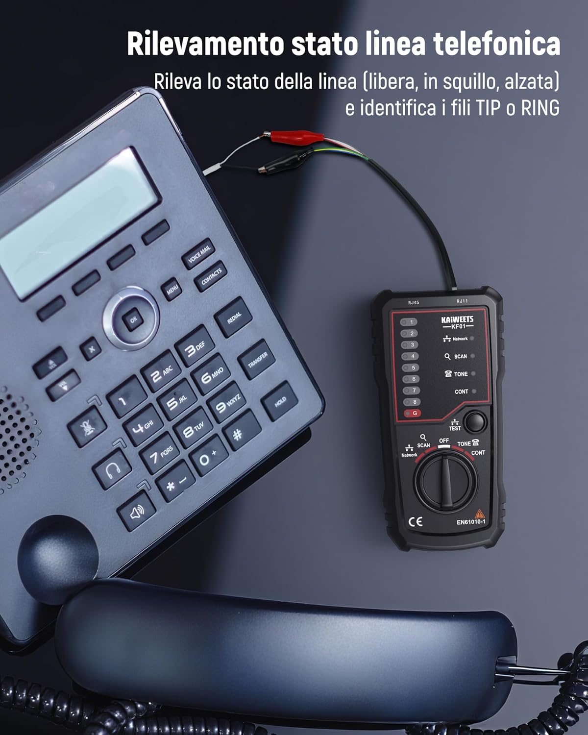 Kaiweets Tester RJ45 per Cavi LAN e Telefonici - immagine 5