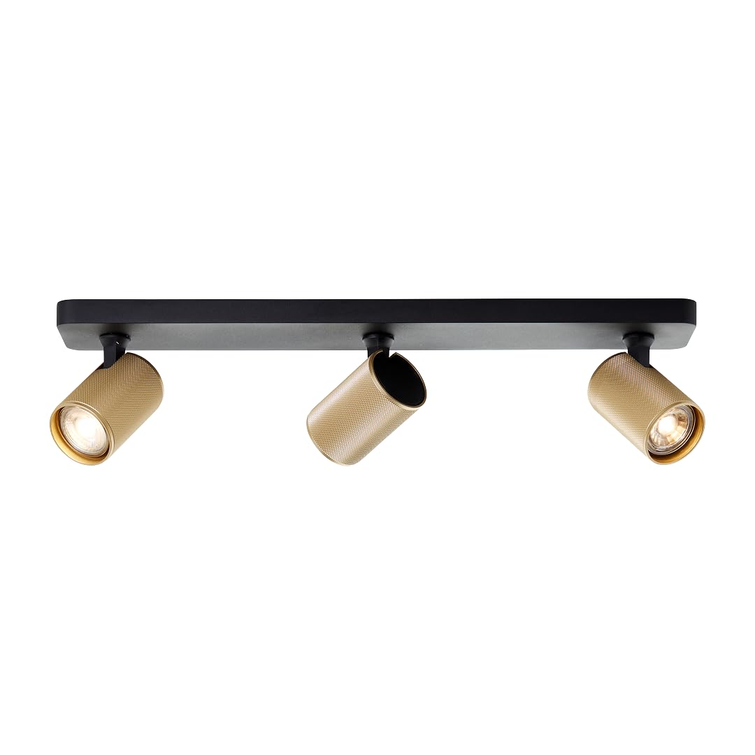 Brilliant Lampada Marty - Faretto LED 3 Volte, Nero/Oro