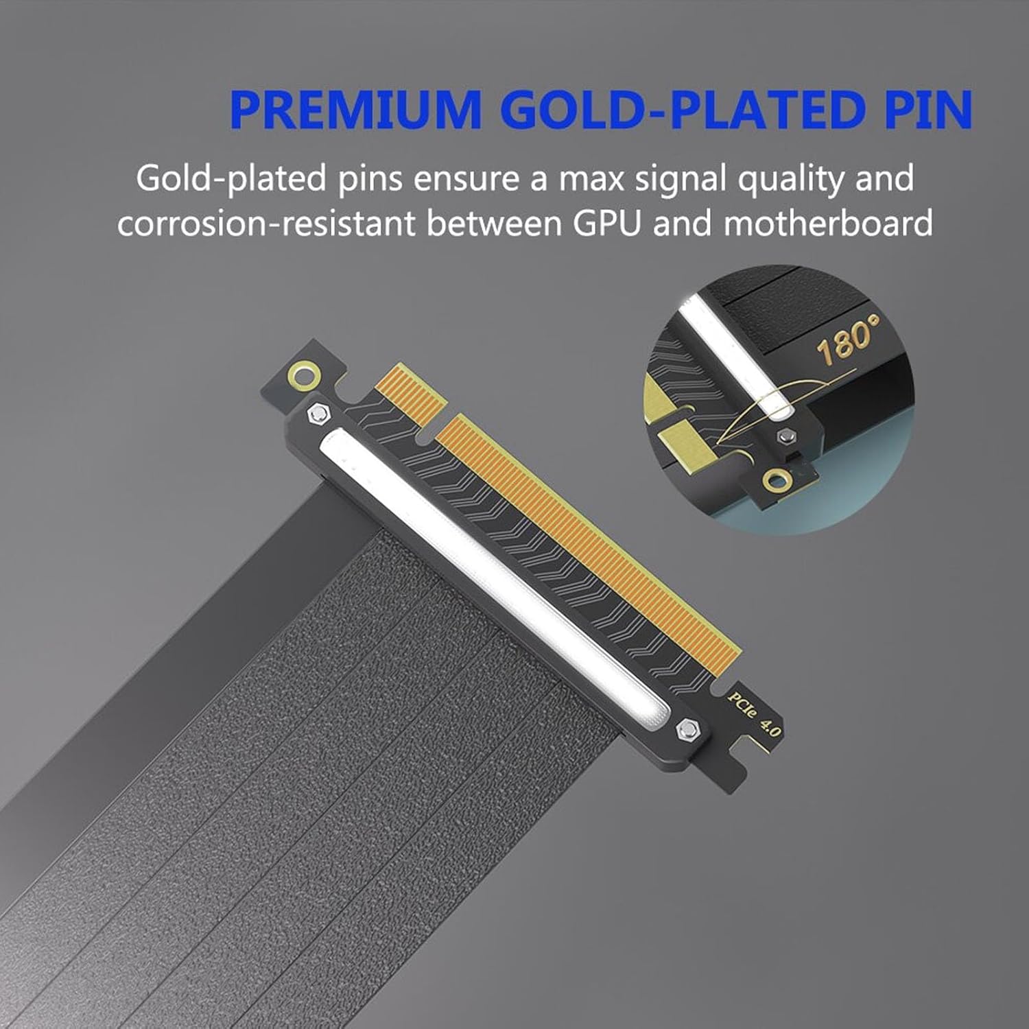 Cavo di Prolunga PCIe 4.0 16X Riser GPU 300mm - immagine 4