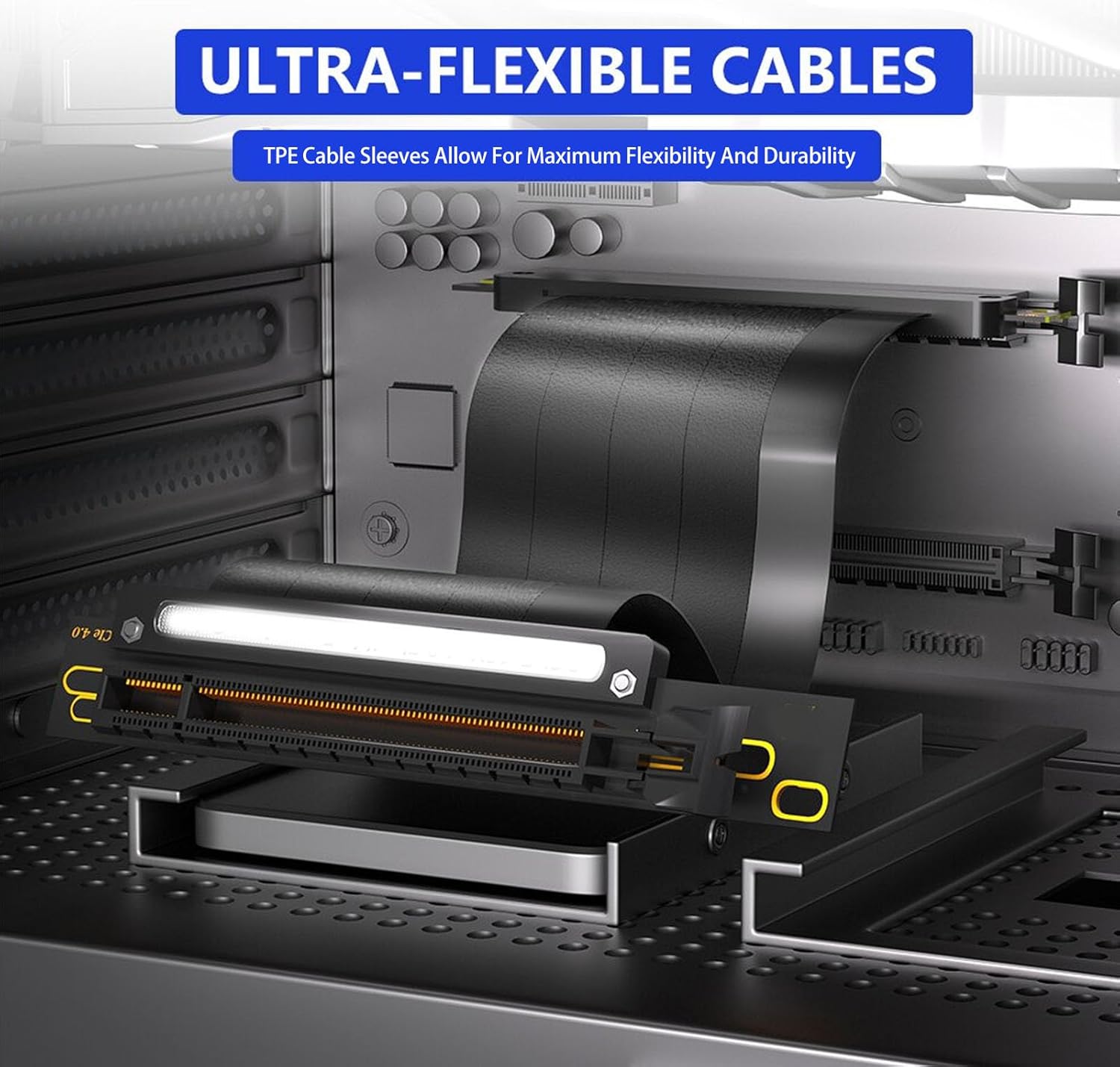 Cavo di Prolunga PCIe 4.0 16X Riser GPU 300mm - immagine 6