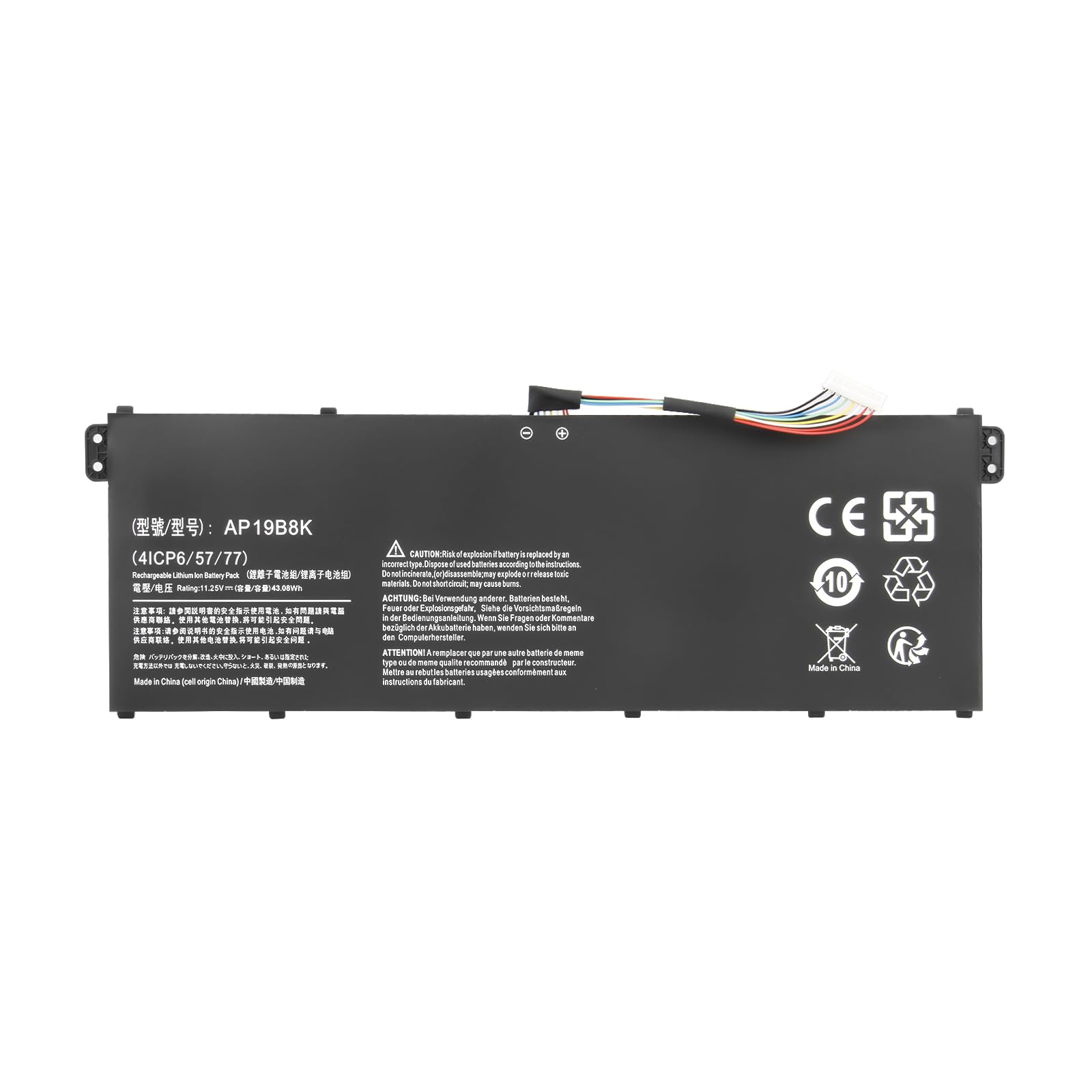 AP19B8K AP19B5K - Batteria per Acer Aspire 3 A315-56 A315-57 A315-57G A315-58 A315-58G A315-59 A315-59G A317-52 A317-53 A317-5317-5317-5 A317-5 A317-17-5 53G Extense. a 15 EX215-54 EX215-54G
