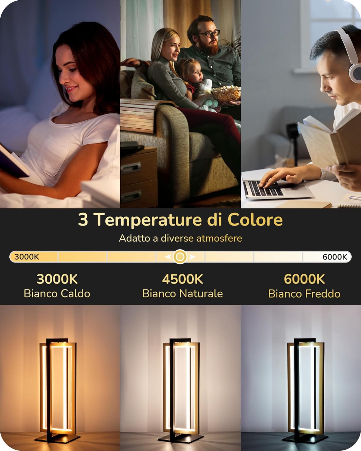 Edishine Lampada da Comodino LED Touch Dimmerabile - immagine 2