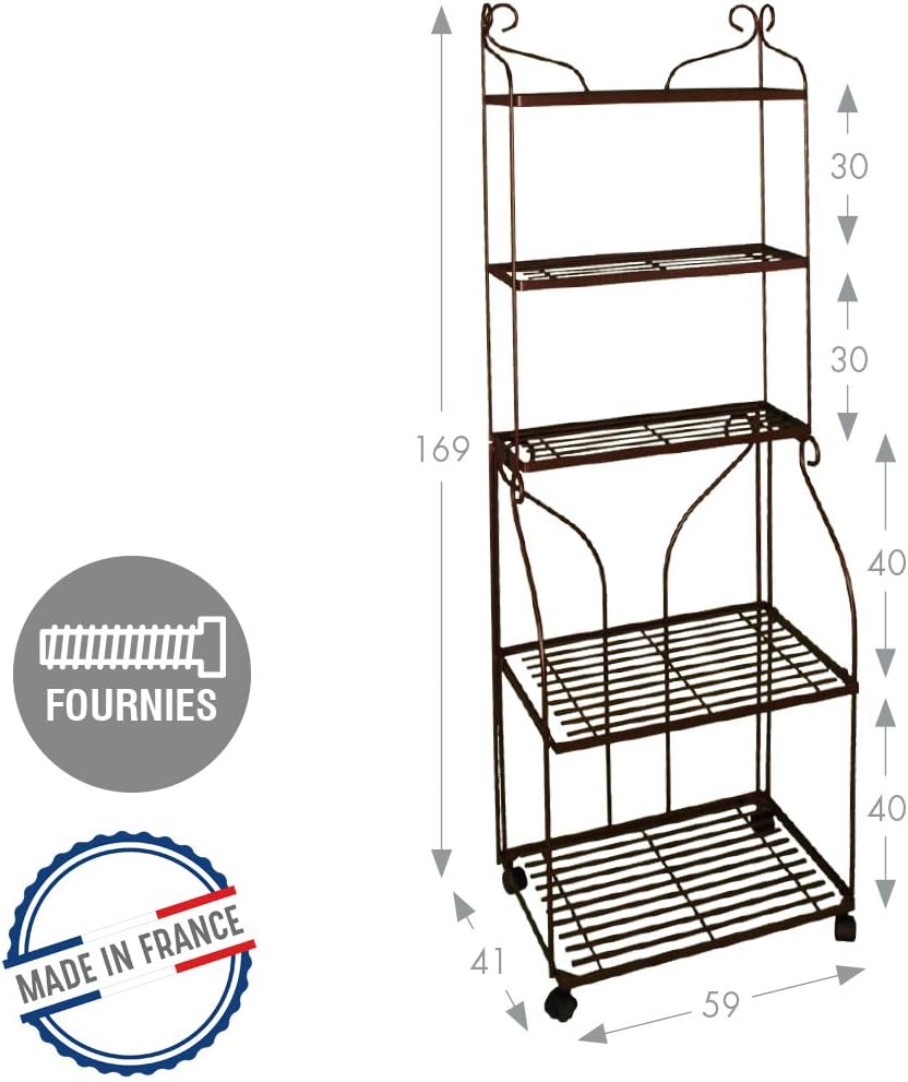 Louis-536 - Mensola per Piante in Ferro Anticato - immagine 2