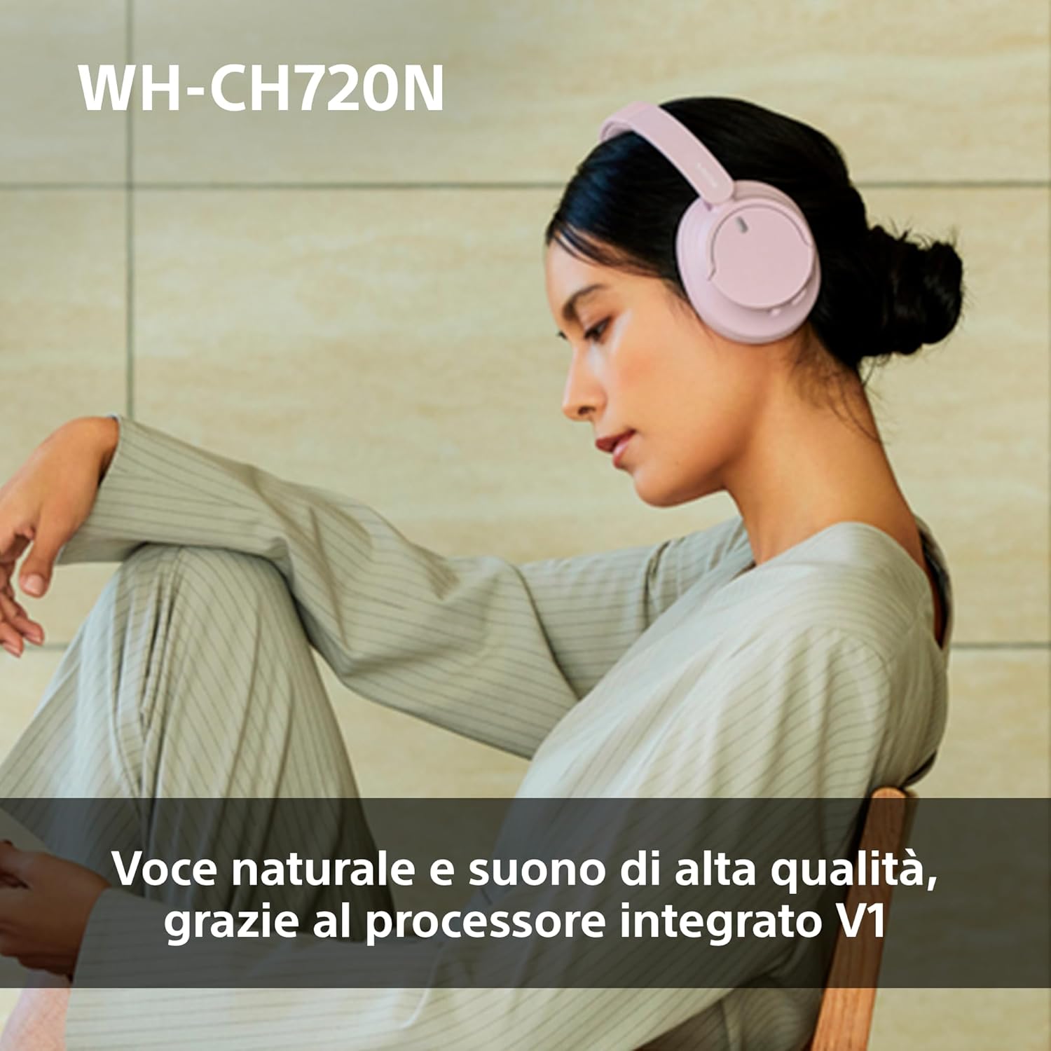 Sony WH-CH720N Cuffie Wireless ANC, Pink - immagine 4
