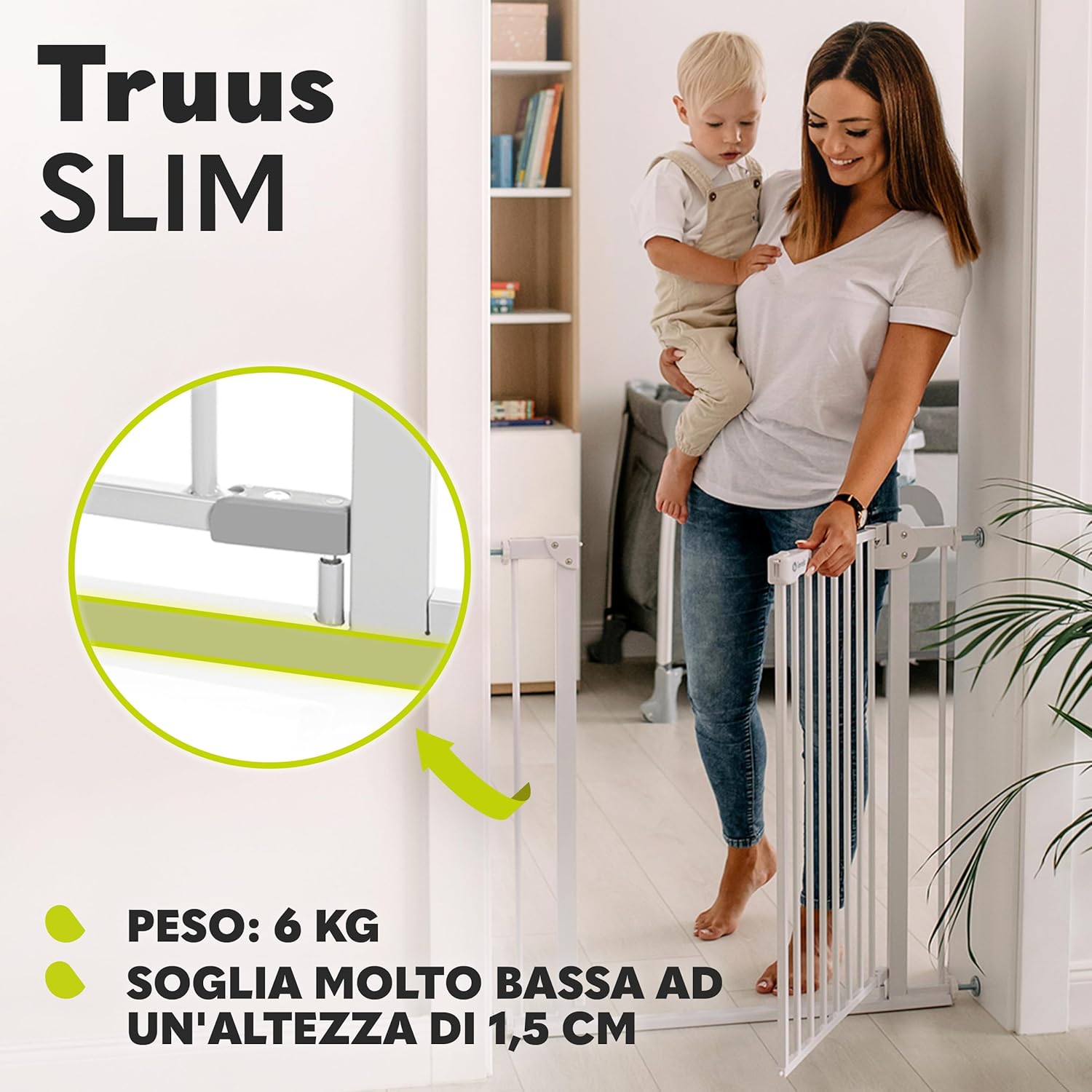 Lionelo Truus Slim - Cancelletto di Sicurezza 75-105cm - immagine 4