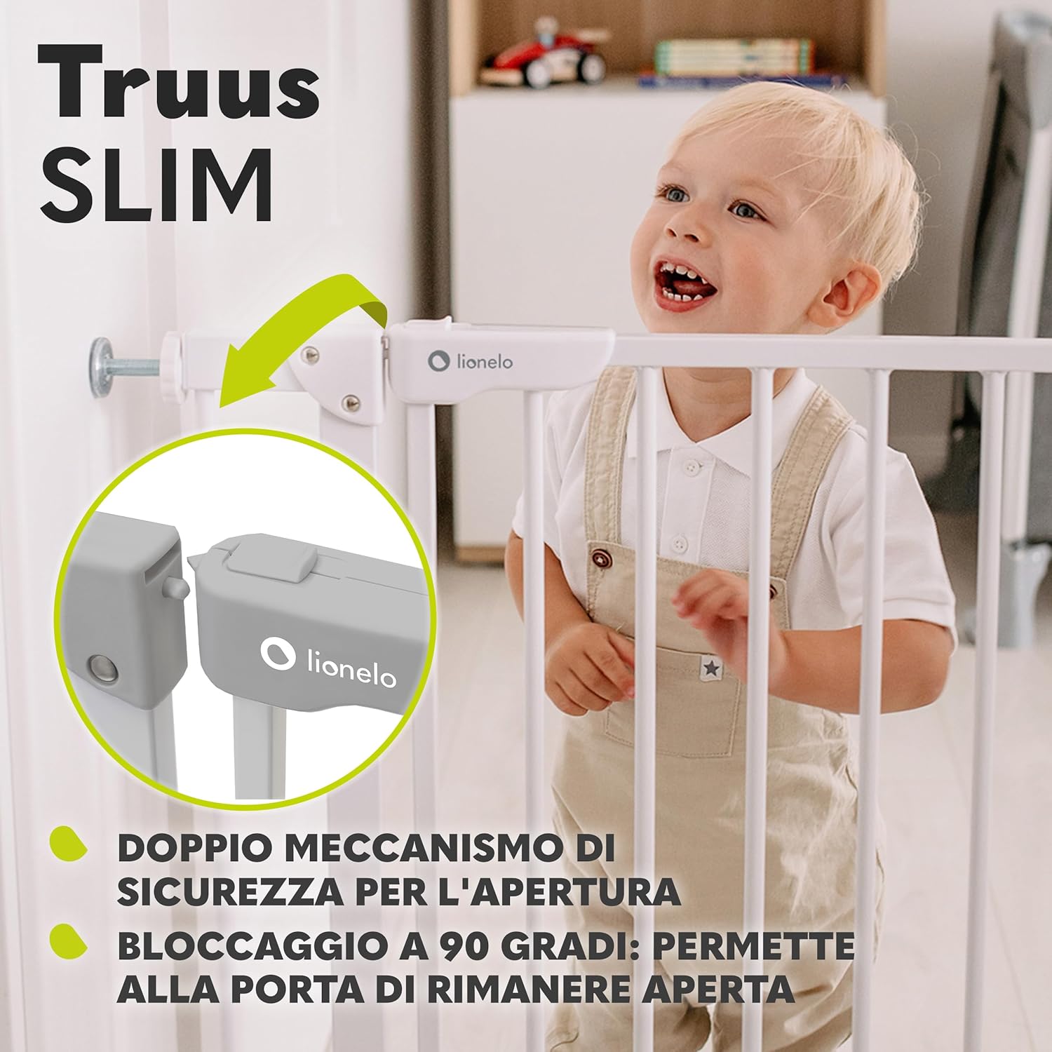 Lionelo Truus Slim - Cancelletto di Sicurezza 75-105cm - immagine 6