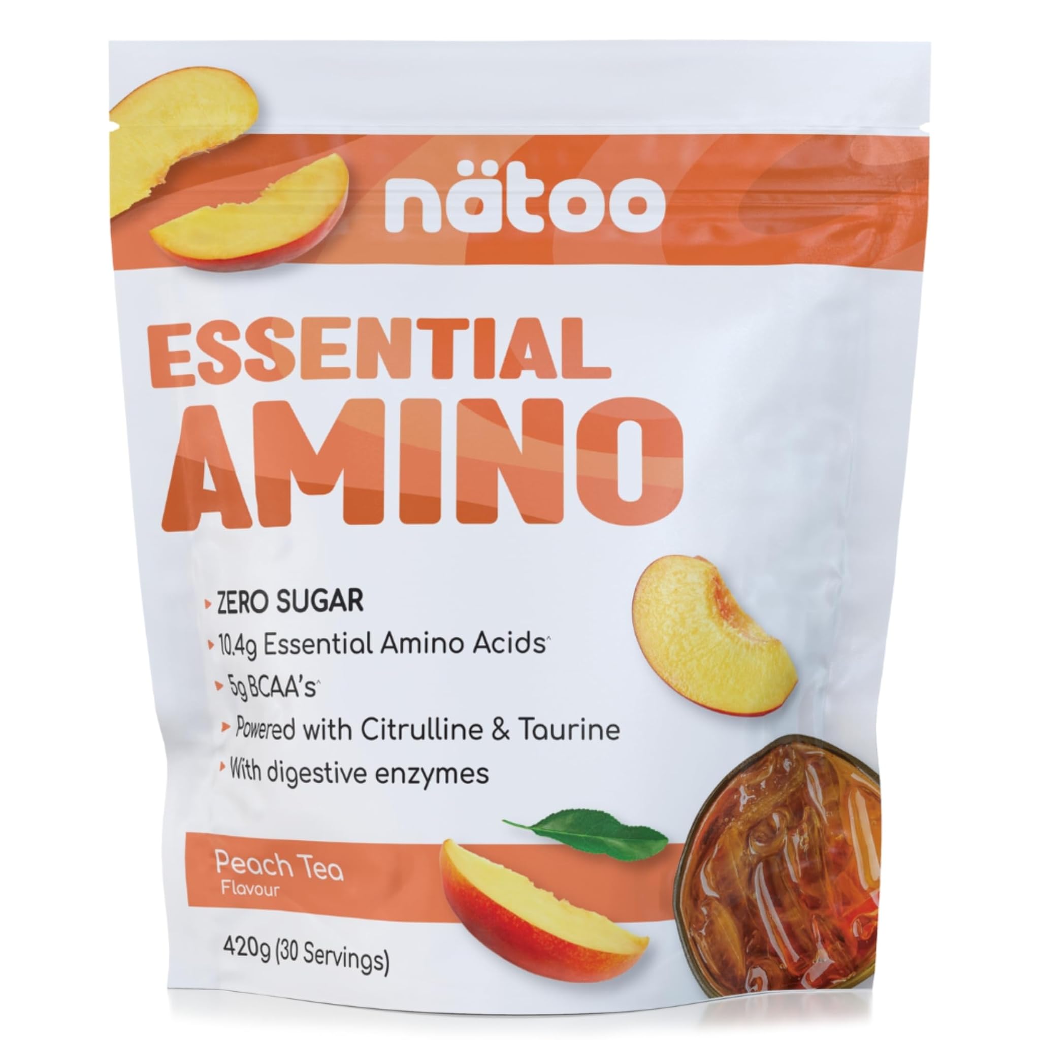 Nätoo Essential Amino Peach Tea - Aminoacidi in Polvere