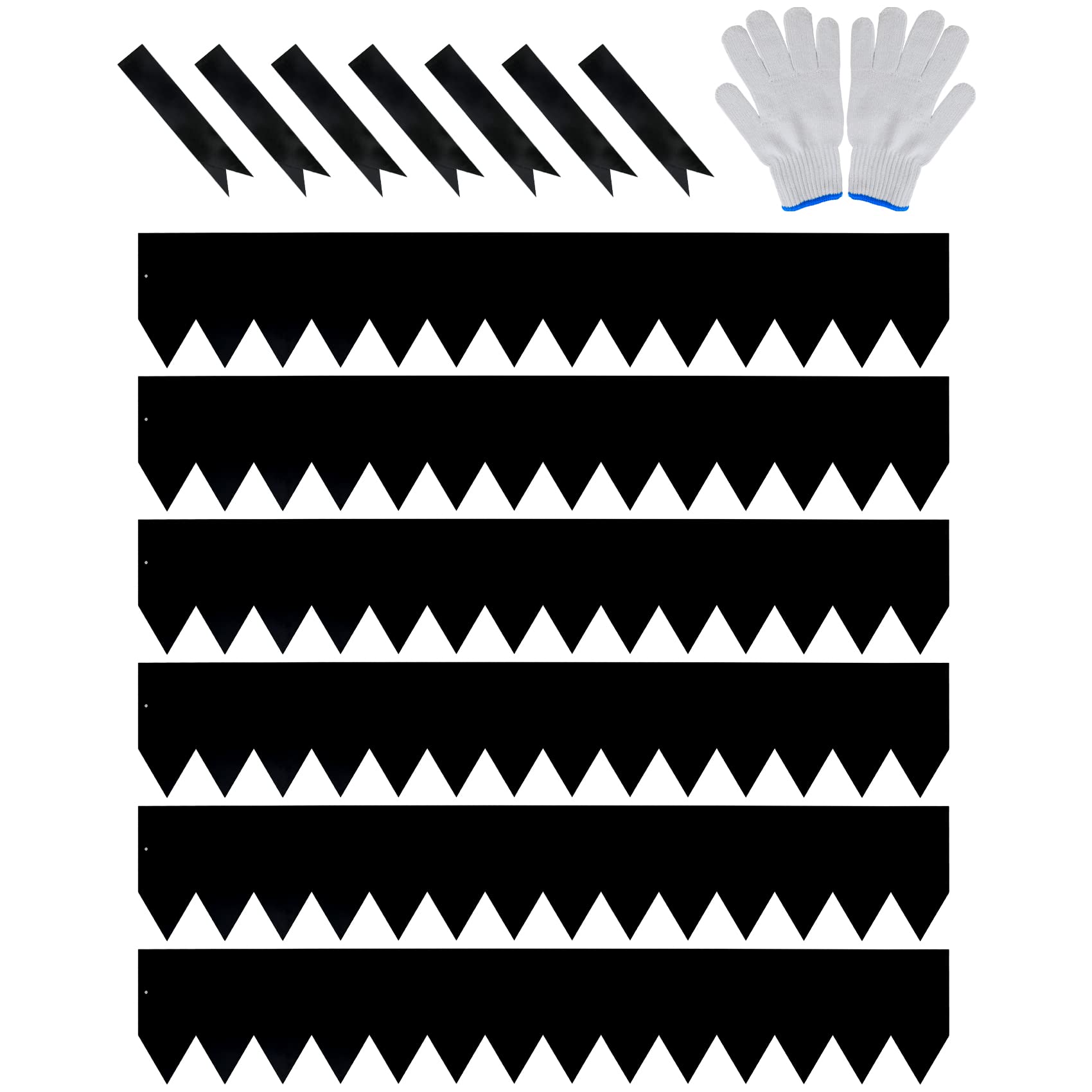 Joneshousedeco - Bordi per Prato in Acciaio, 6 Pezzi