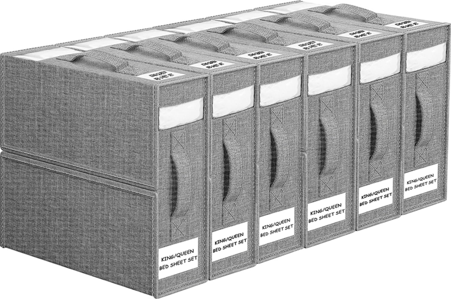 Wangirl Organizer Lenzuola per Armadio, Set 6 Grigio