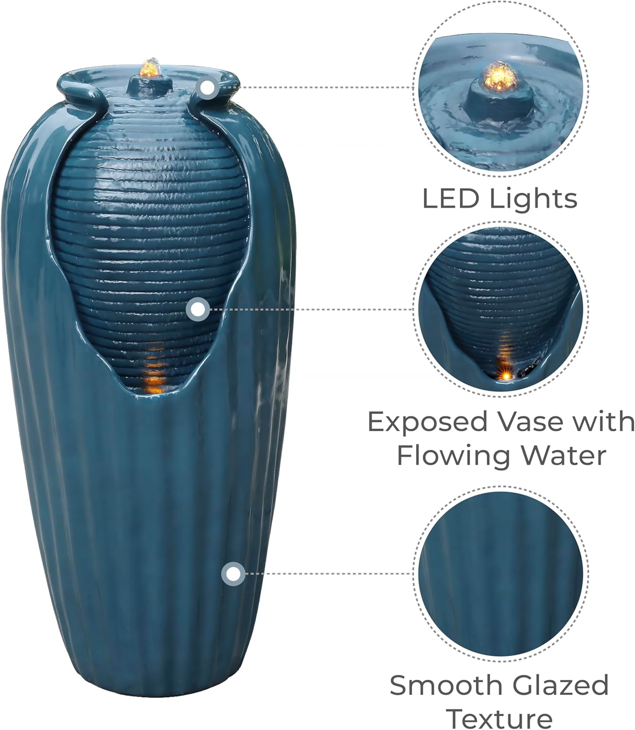 Teamson Home Fontana per Vaso, Blu - immagine 2