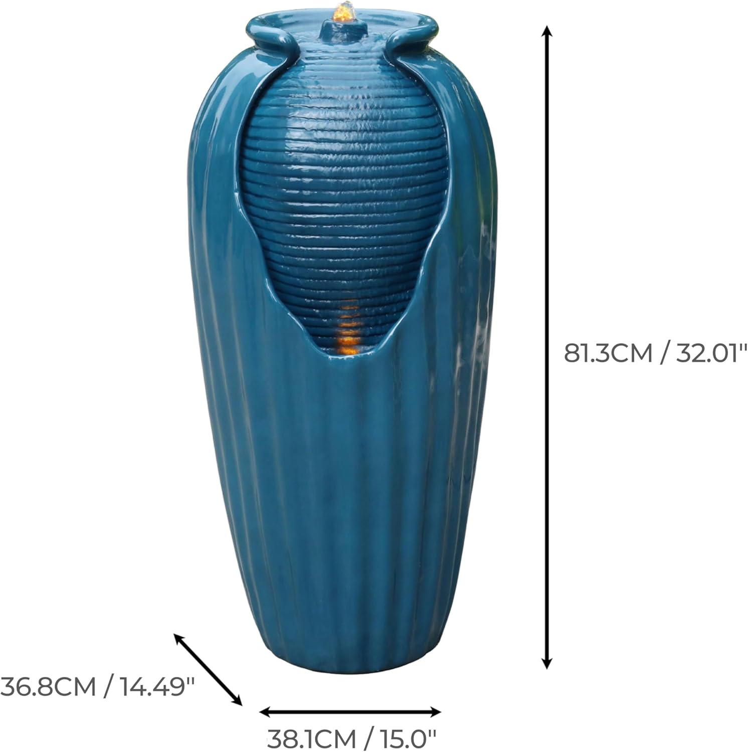 Teamson Home Fontana per Vaso, Blu - immagine 3