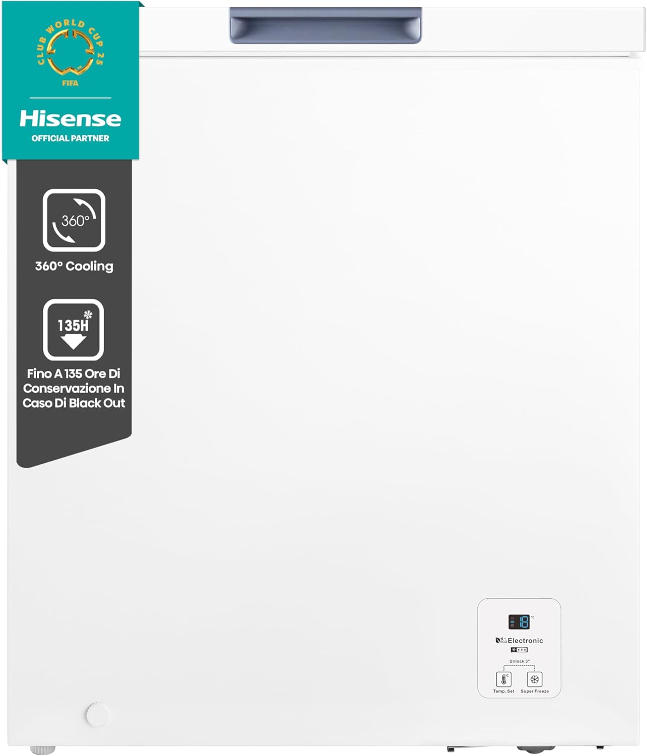 Hisense MCF141E Congelatore a Pozzo 142L, Classe E - immagine 1
