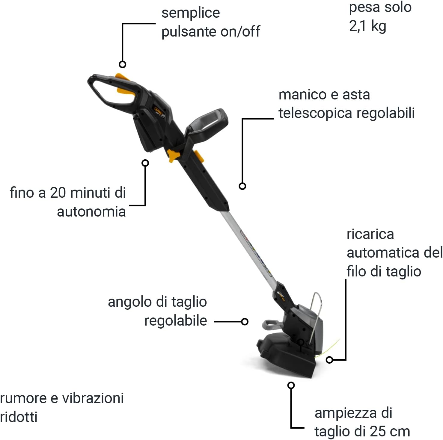Alpina ATR 20 Li Kit Decespugliatore a Batteria, Grigio - immagine 2
