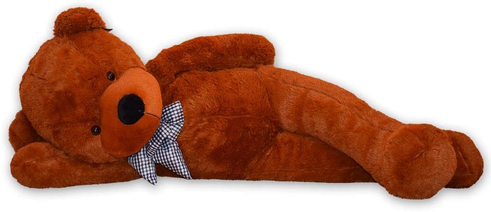 TE-Trend Orsetto di Peluche XXL 160cm, Marrone Scuro - immagine 3