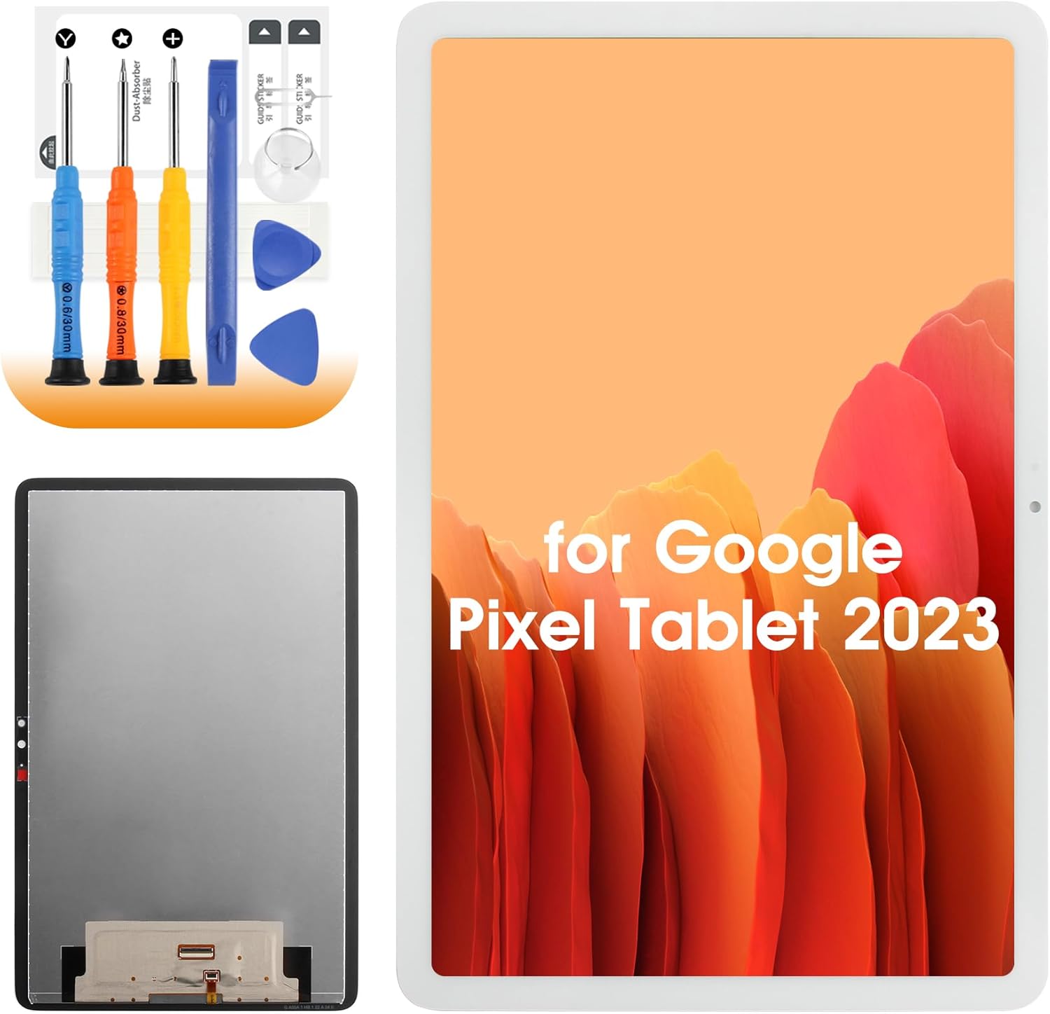 AGCUT Display LCD per Google Pixel Tablet 2023 Schermo LCD per Google Pixel Tablet 2023 10,95" Schermo di Ricambio Digitalizer Touchscreen Assembly di Riparazione con Strumenti, Bianco - immagine 1