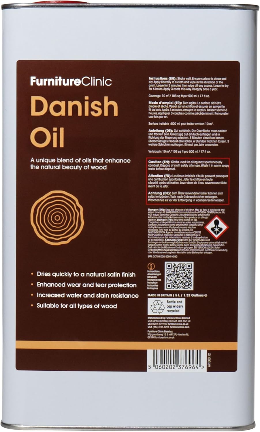 Furniture Clinic Olio Danese per Legno 5l