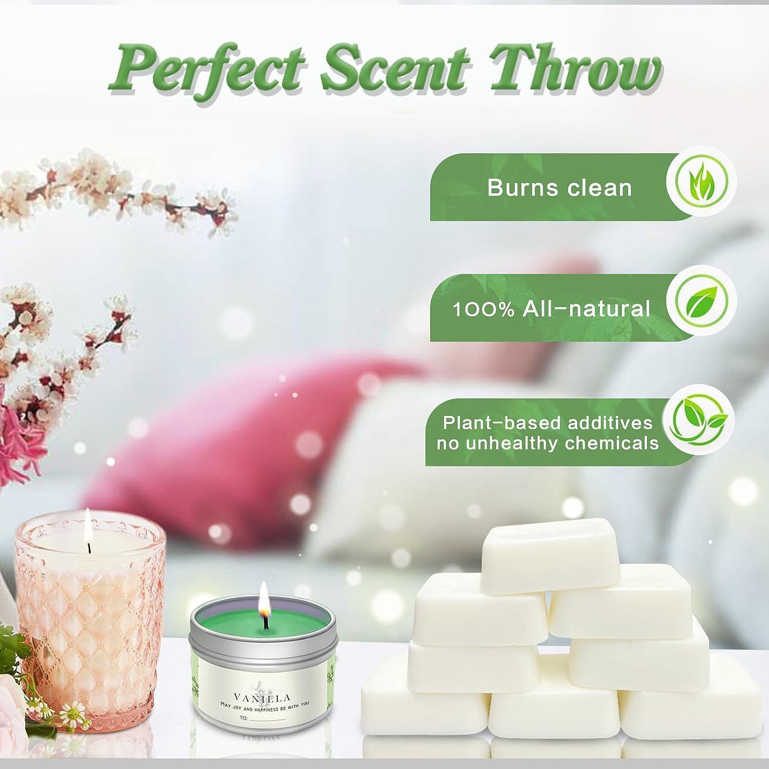 Cera di Soia Naturale 960g per Candele Fai da Te - immagine 3