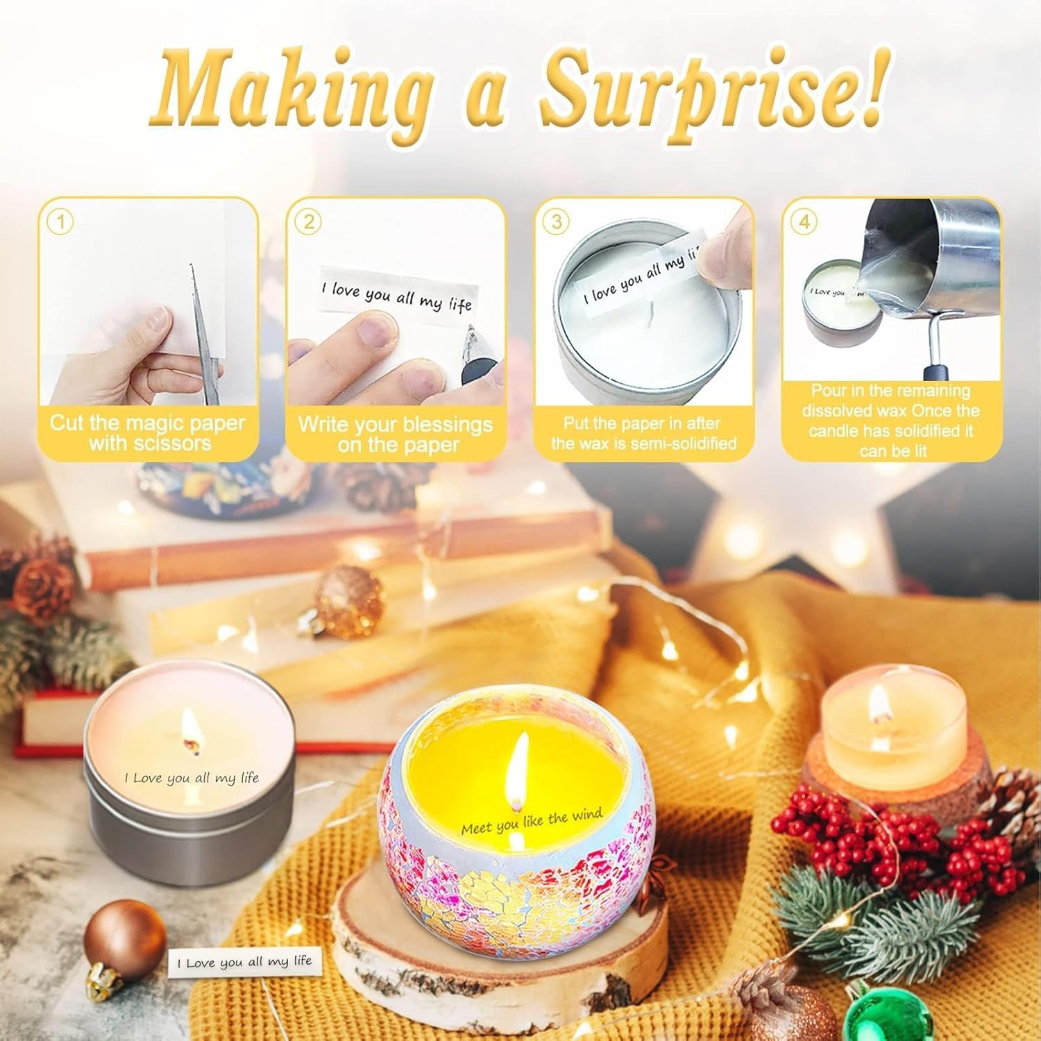 Cera di Soia Naturale 960g per Candele Fai da Te - immagine 9