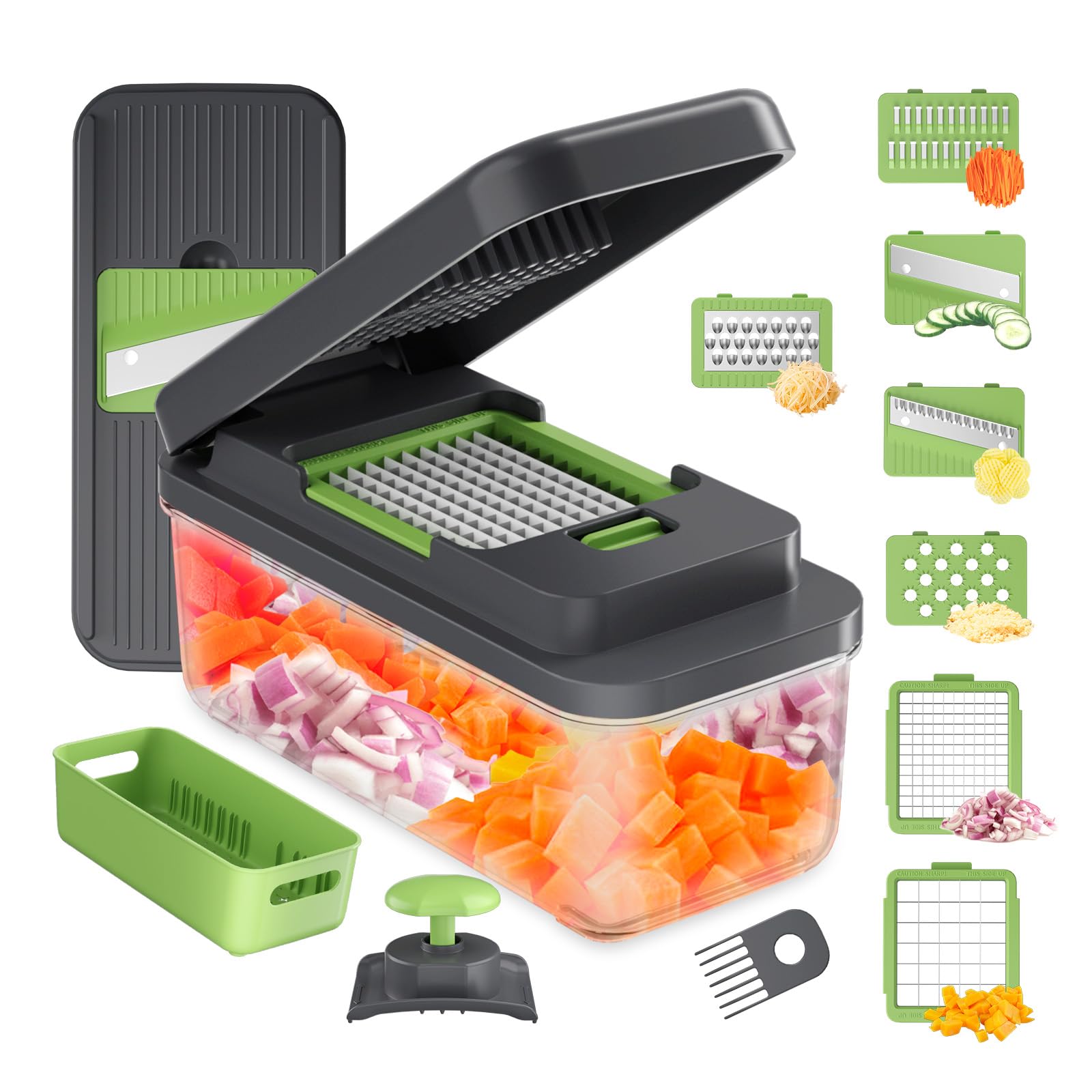 BIOVIRA Tritatutto Manuale 5 Lame Inox – Chopper da Cucina tipo Pedro ...