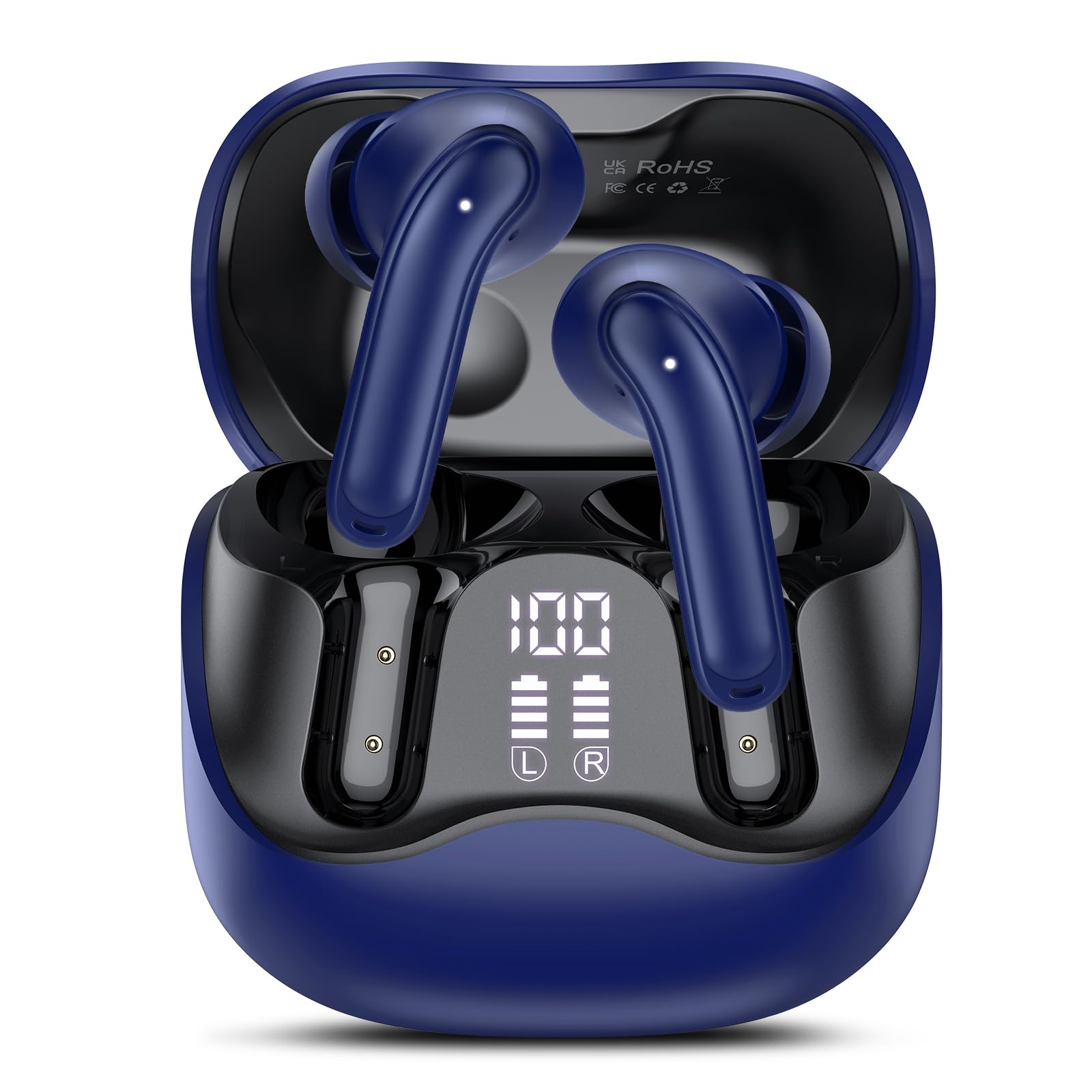 Cuffie Wireless ANC 6-Mic Hi-Res Bluetooth 5.4, Blu