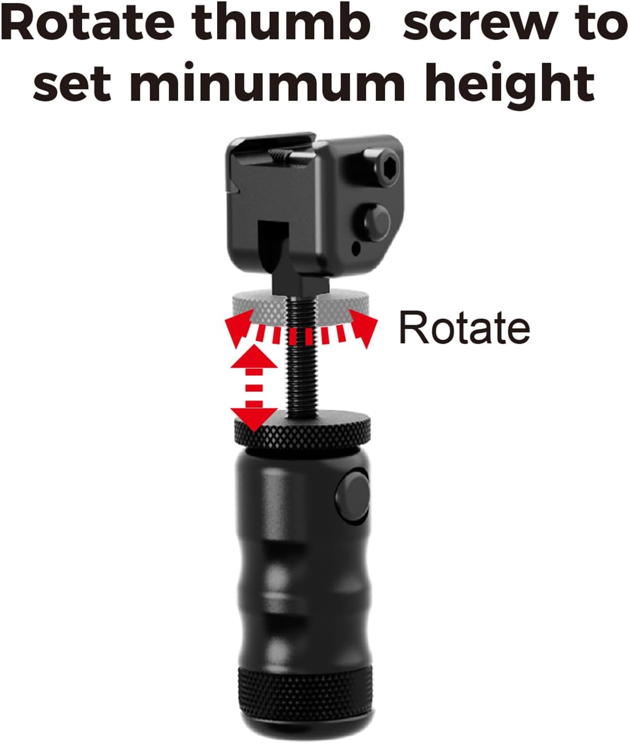 Monopiede picatini, Monopiede di precisione picatini regolabile in Altezza, 3 3/4 "a 4 3/4" - immagine 4