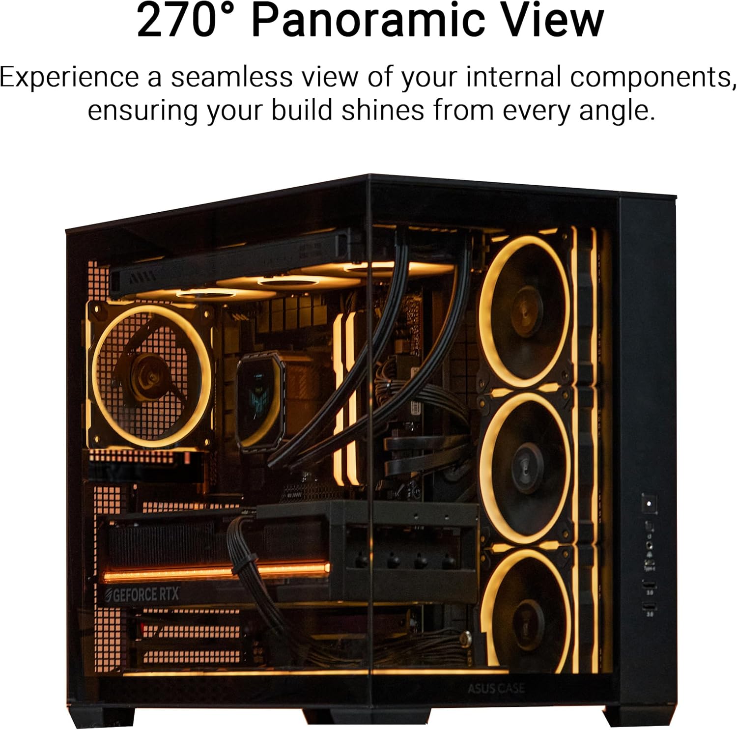 Asus A32 PLUS TG ARGB BLACK - Case ATX Doppia Camera - immagine 2