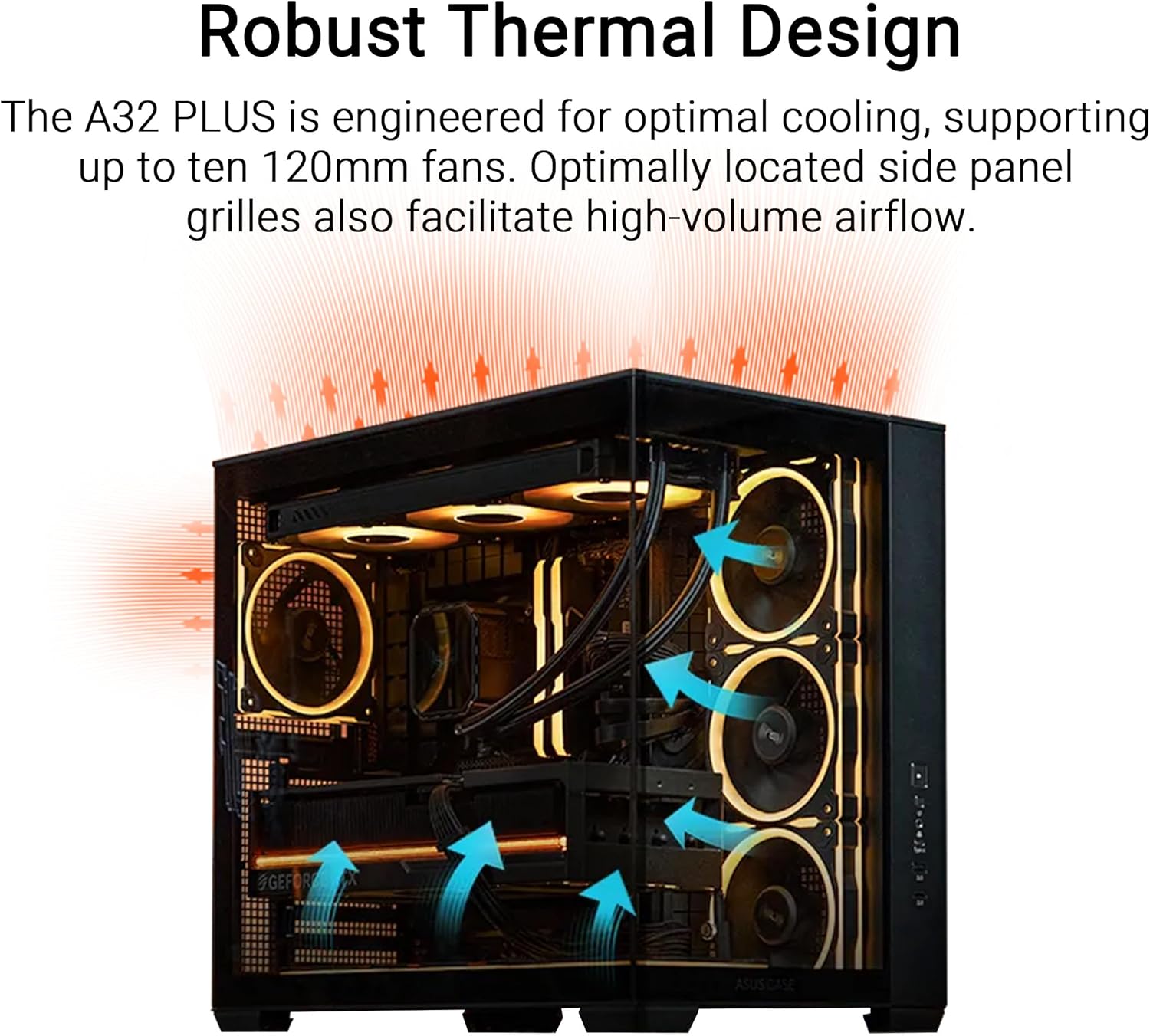 Asus A32 PLUS TG ARGB BLACK - Case ATX Doppia Camera - immagine 3