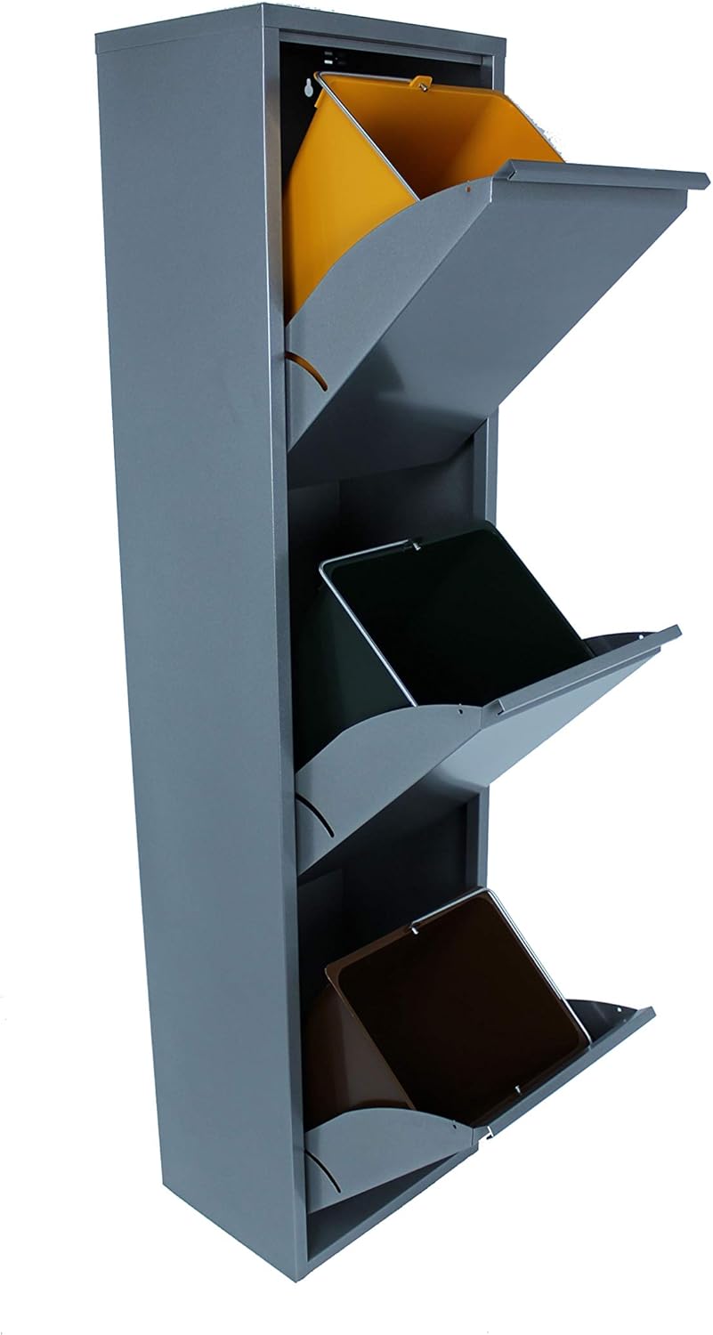 Drw - Pattumiera per Raccolta Differenziata in Metallo