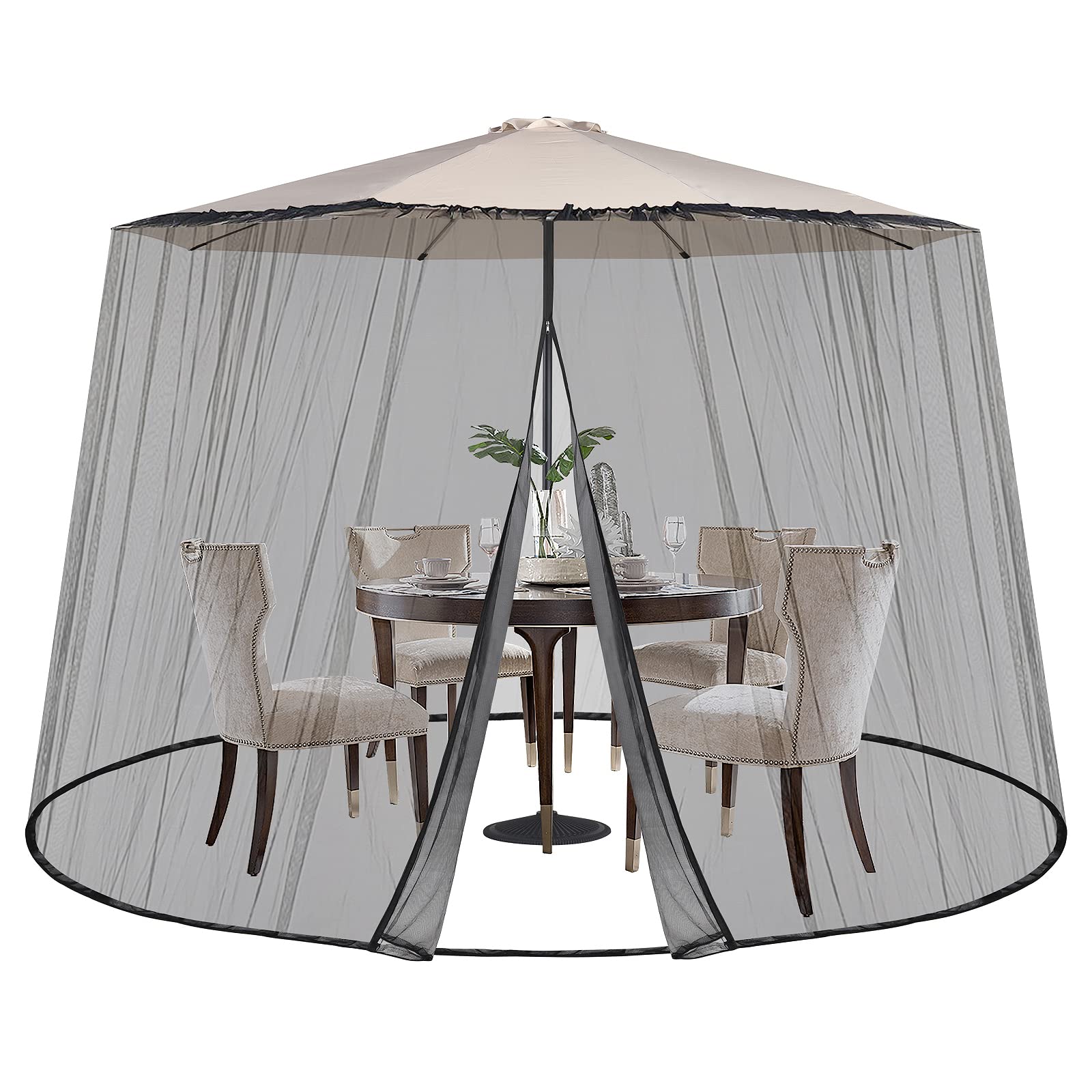 Sekey Zanzariera Regolabile per Ombrellone 250-300 cm