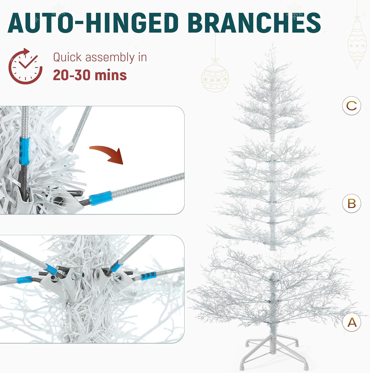 Yitahome Albero di Natale Artificiale con Telecomando - immagine 3