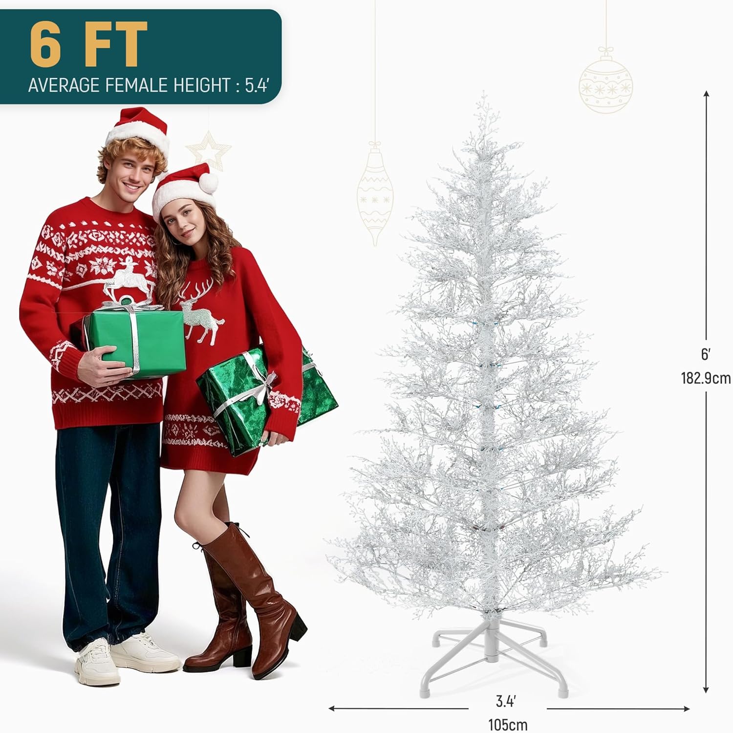 Yitahome Albero di Natale Artificiale con Telecomando - immagine 4