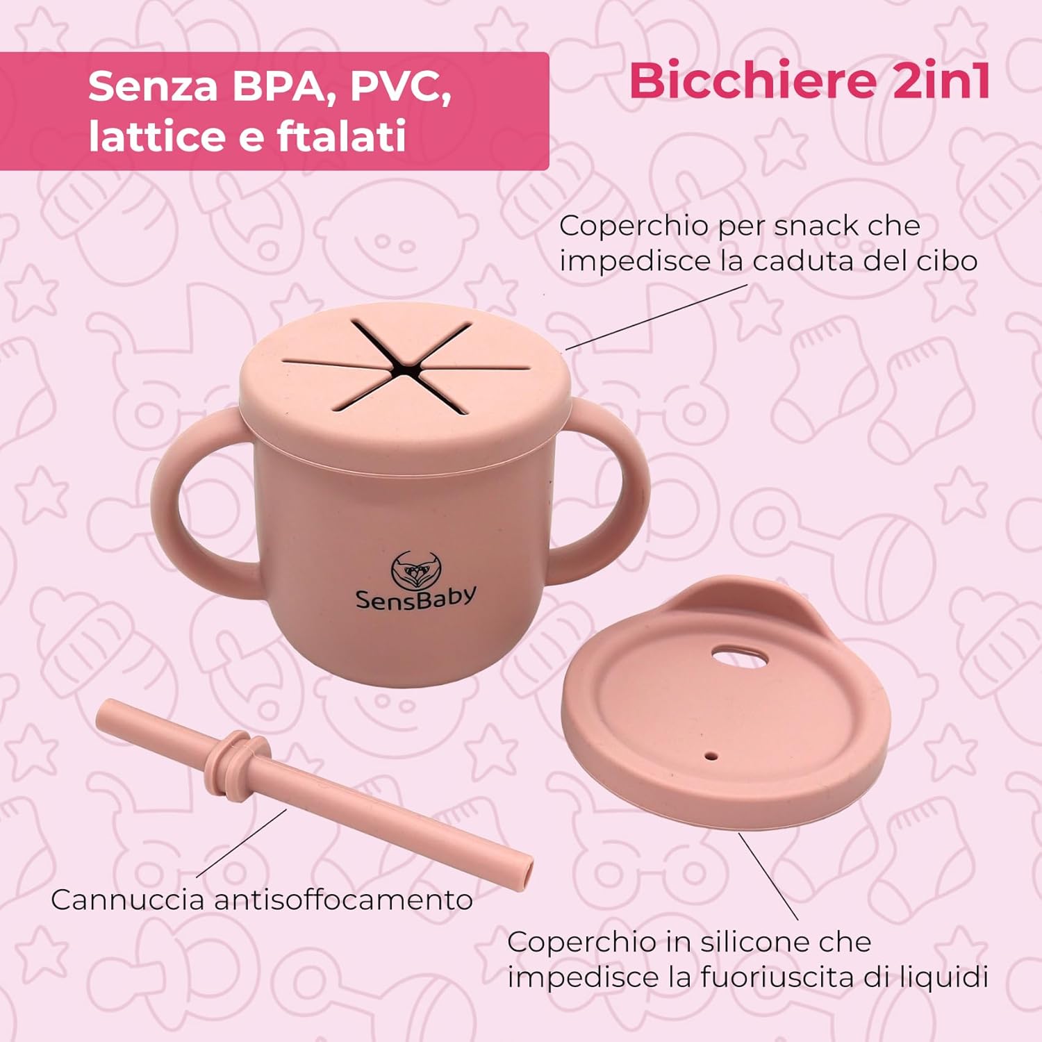 Sensbaby Set Pappa Svezzamento in Silicone 8 Pezzi - immagine 6