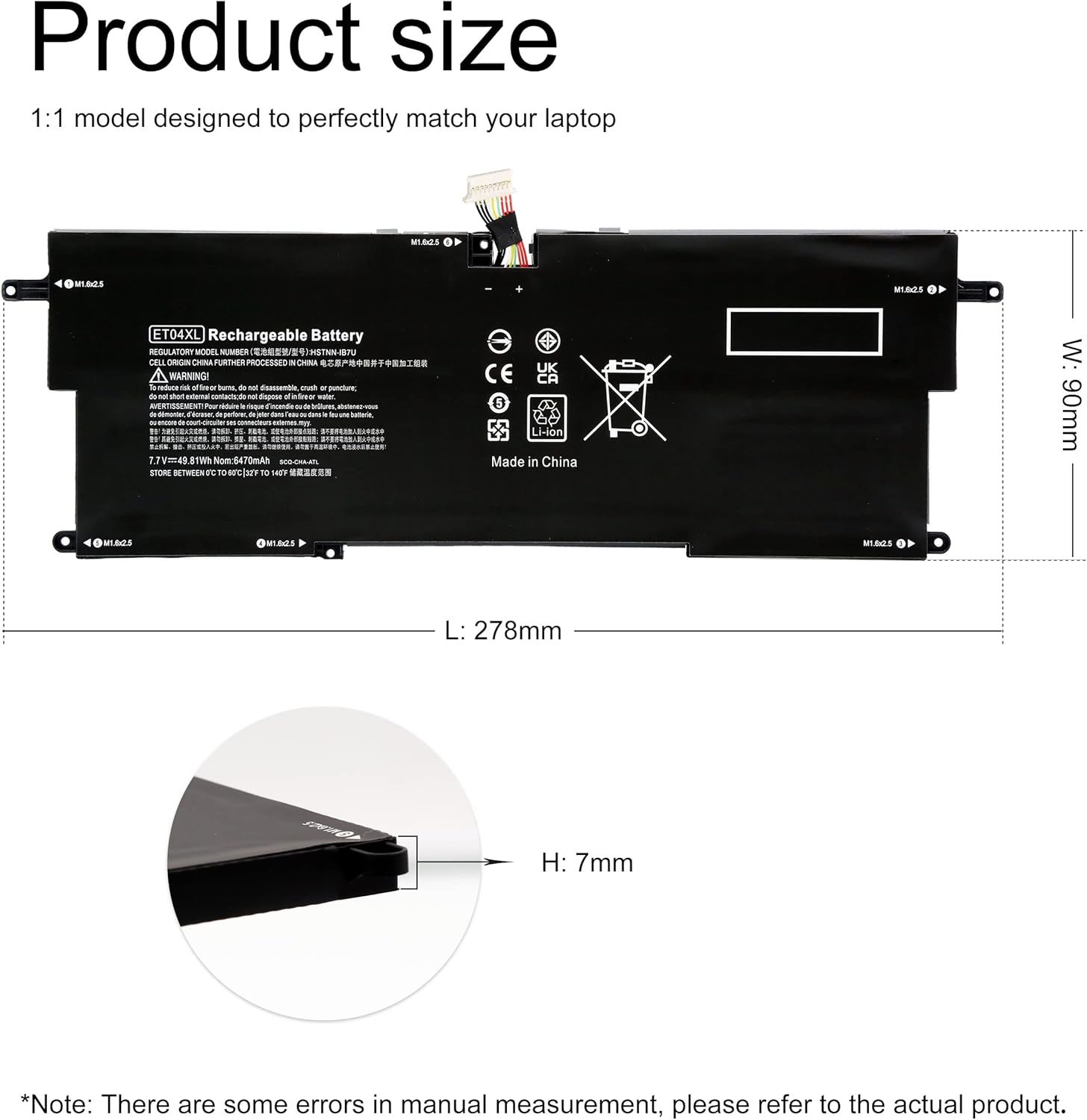 Blesys ET04XL Batteria per HP EliteBook X360 1020 G2 - immagine 2