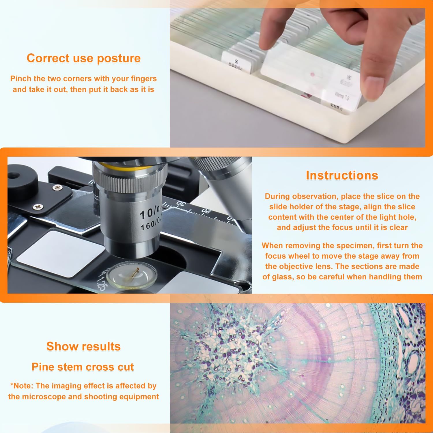 HUAREW 60 Vetrini per Microscopio Preparati - immagine 5