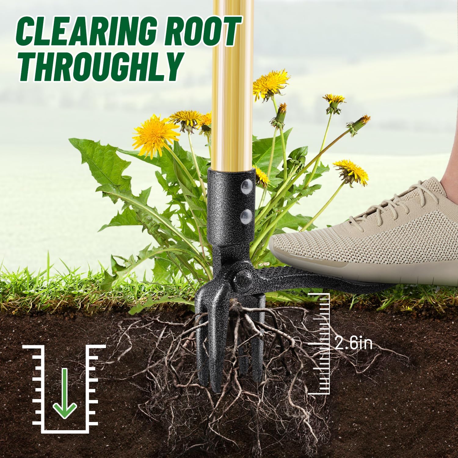 ORMALLA Estrattore per Erbacce con Manico Lungo 1,1m - immagine 3