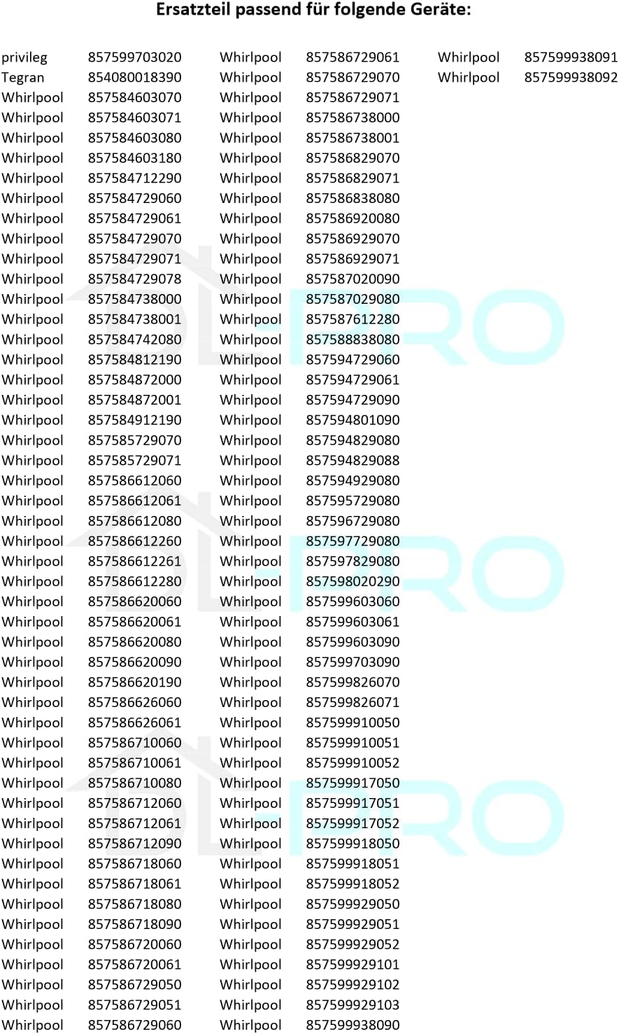 Dl-pro Elemento Riscaldante per Asciugatrice Bauknecht Whirlpool - immagine 4