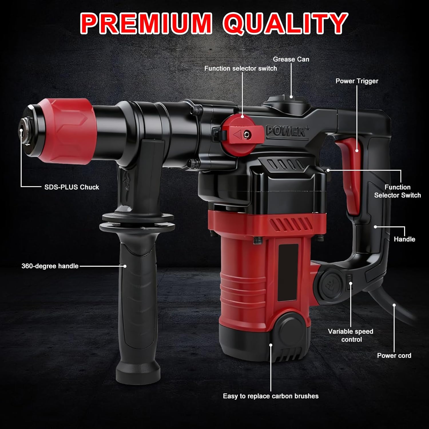 Martello Perforatore 3 in 1 da 1600W SDS-Plus - immagine 5