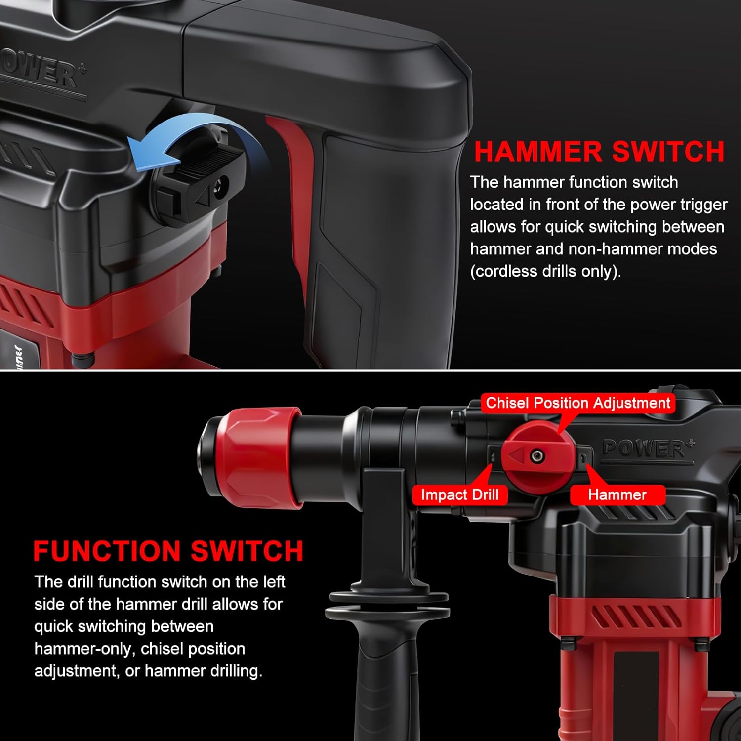 Martello Perforatore 3 in 1 da 1600W SDS-Plus - immagine 6