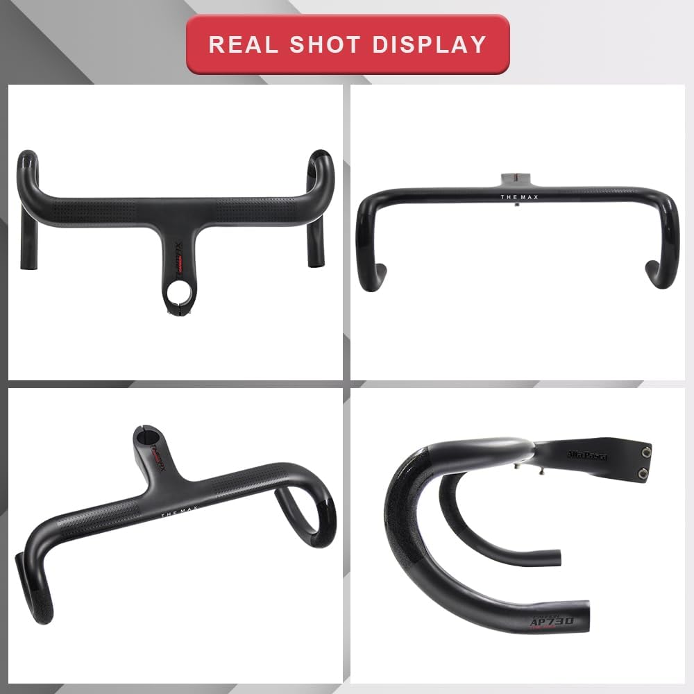 Alfa Pasca Manubrio Integrato Bici Corsa Carbonio UD Opaco - immagine 5