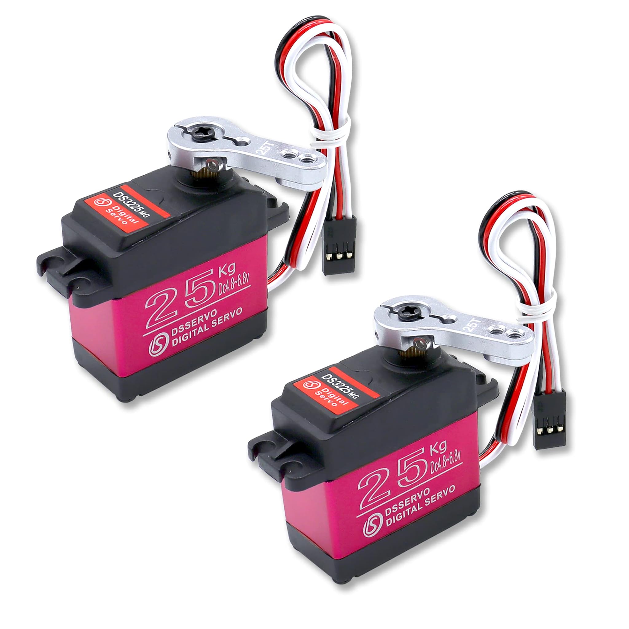 KUBOWAI Servo Digitale 25kg Full Metal Gear (2 Pezzi)