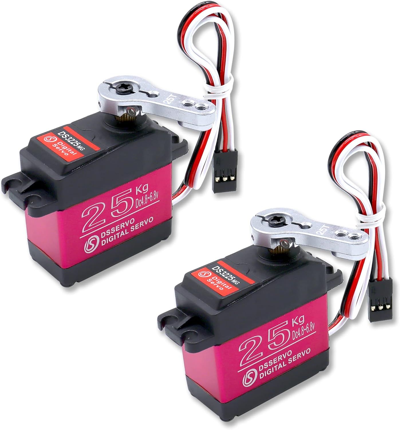 KUBOWAI Servo Digitale 25kg Full Metal Gear (2 Pezzi) - immagine 1